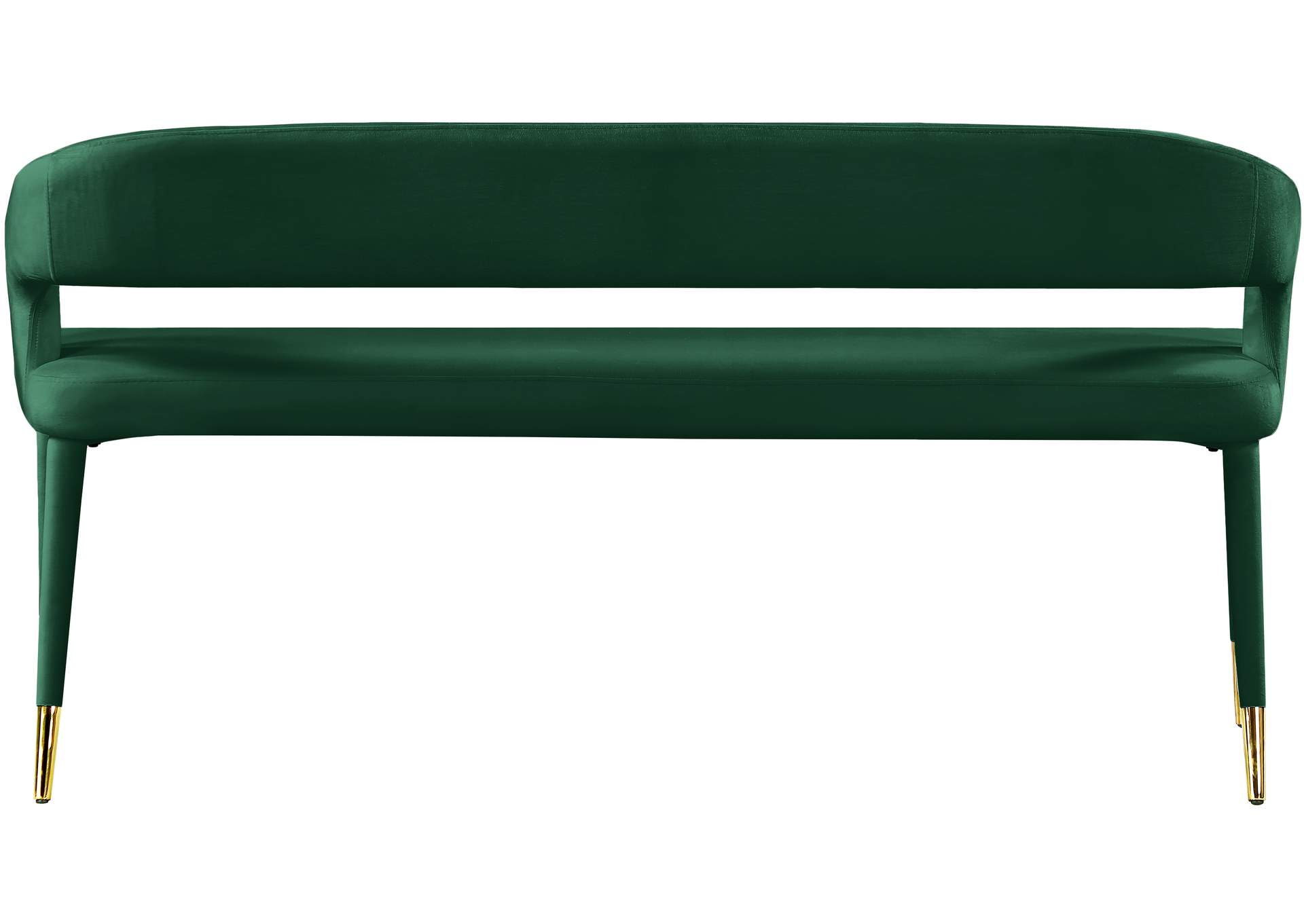 Destiny Green Velvet Bench