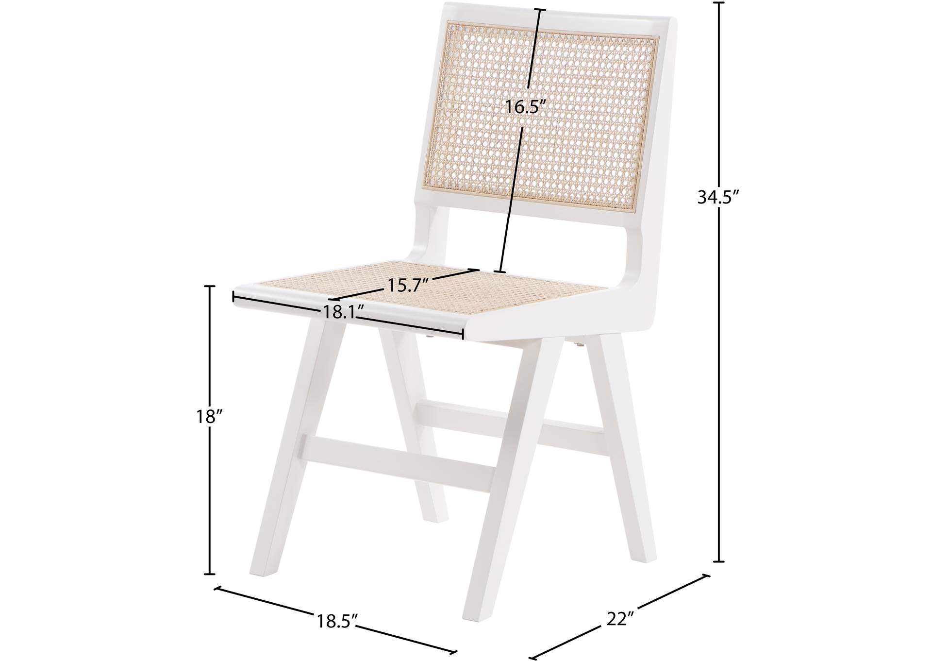 Preston White Wood Dining Side Chair