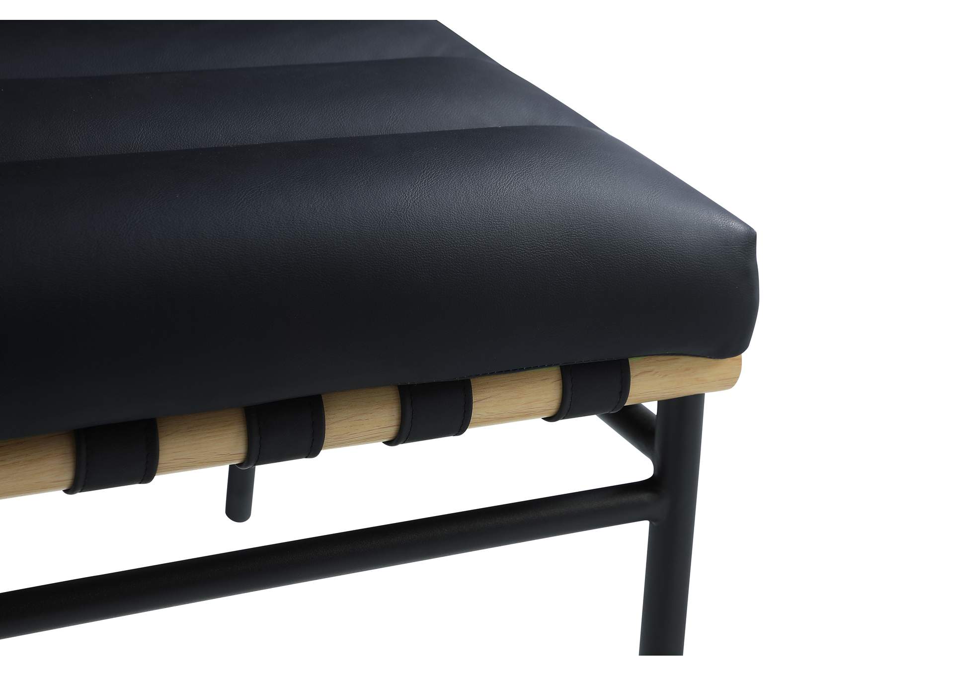 Burke Black Vegan Leather Dining Chair
