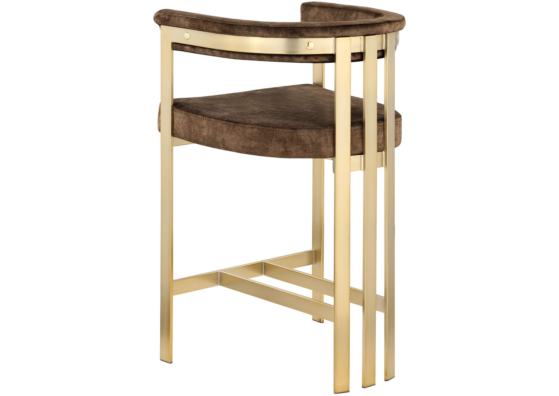 Marcello Brown Velvet Counter Stool image 4
