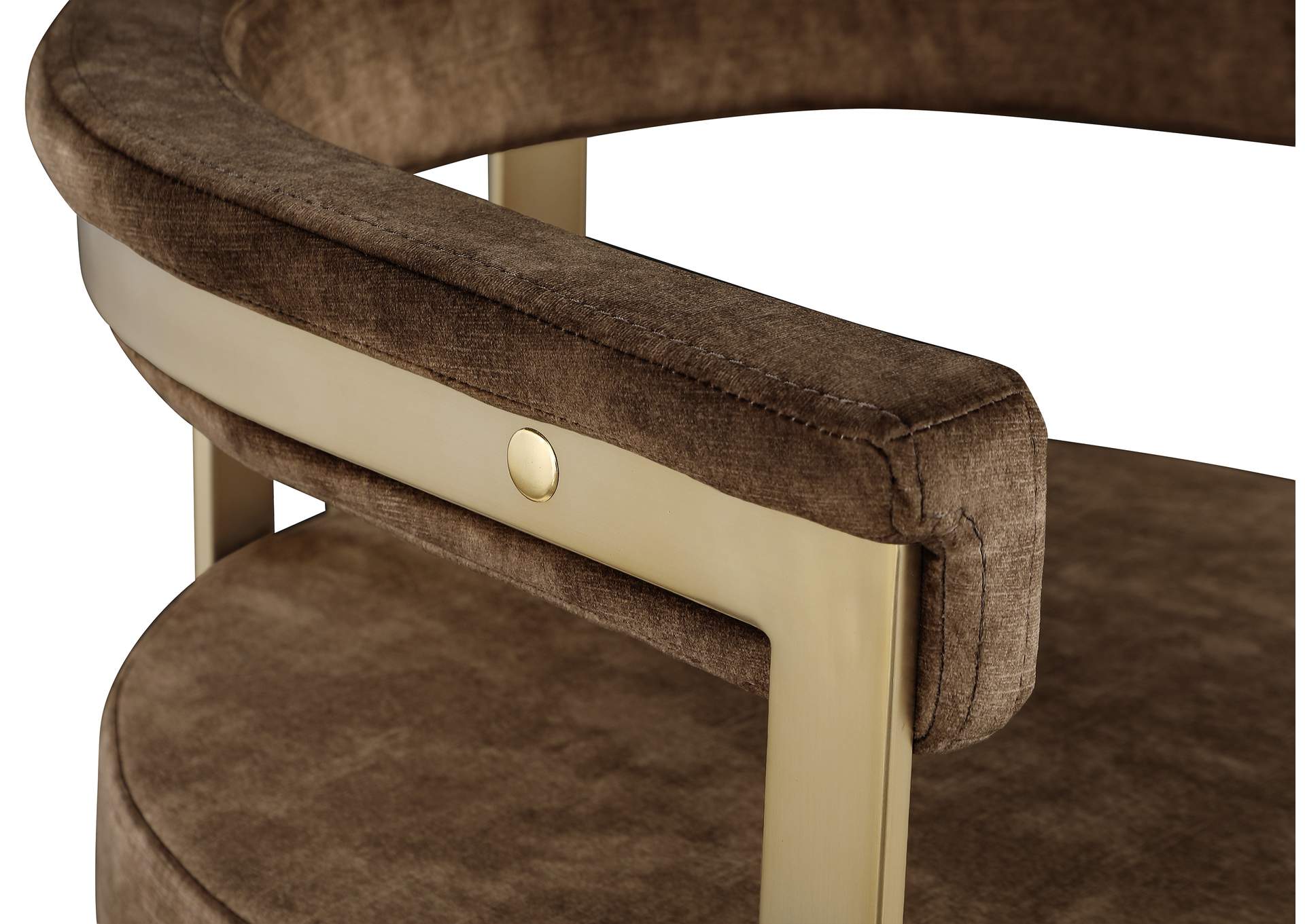 Marcello Brown Velvet Counter Stool image 6