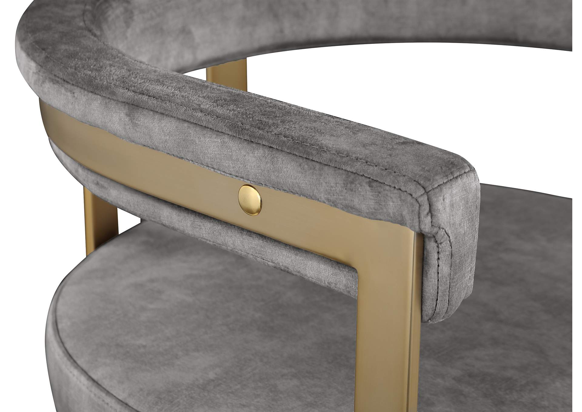 Marcello Grey Velvet Counter Stool