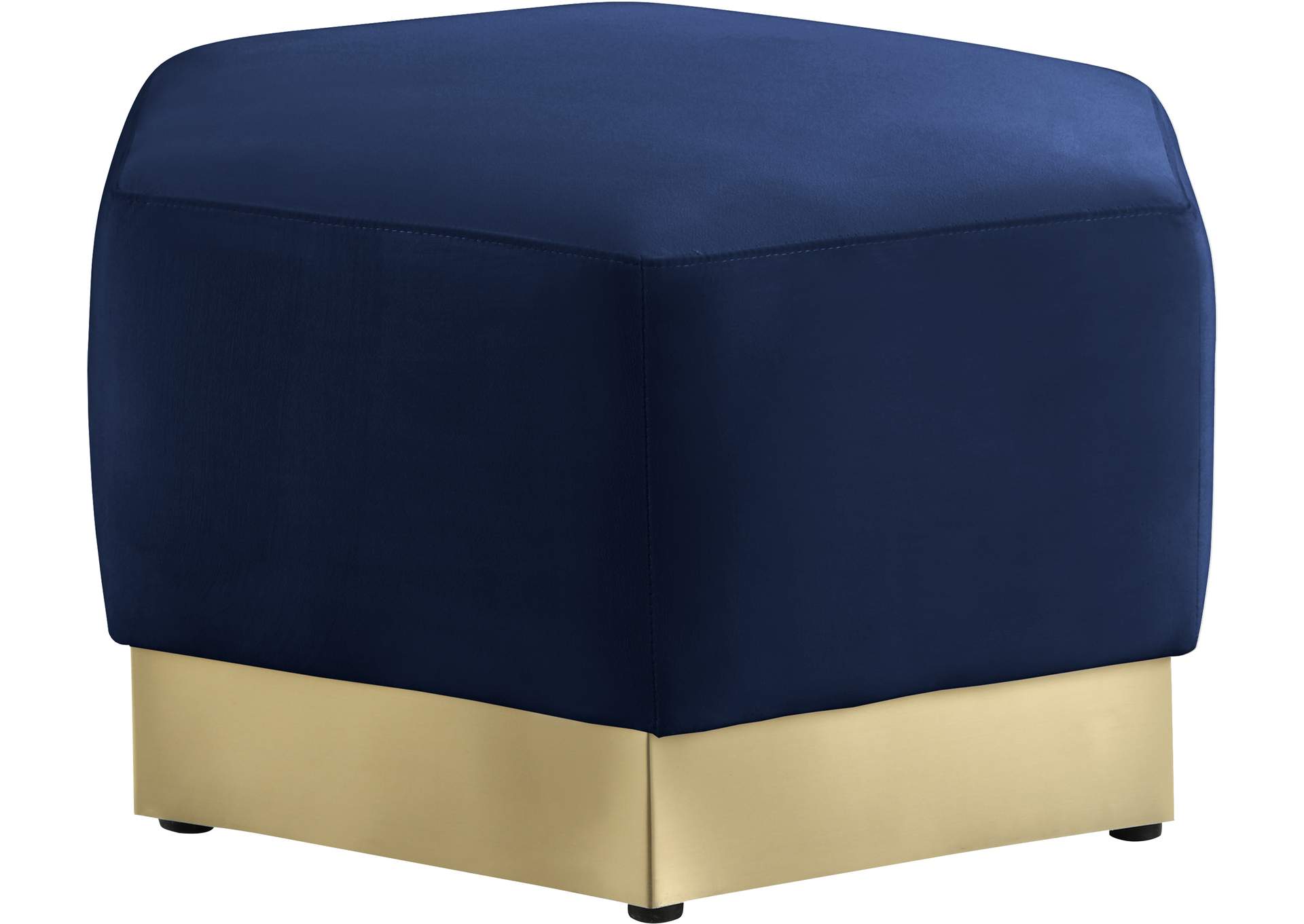 Marquis Navy Velvet Ottoman