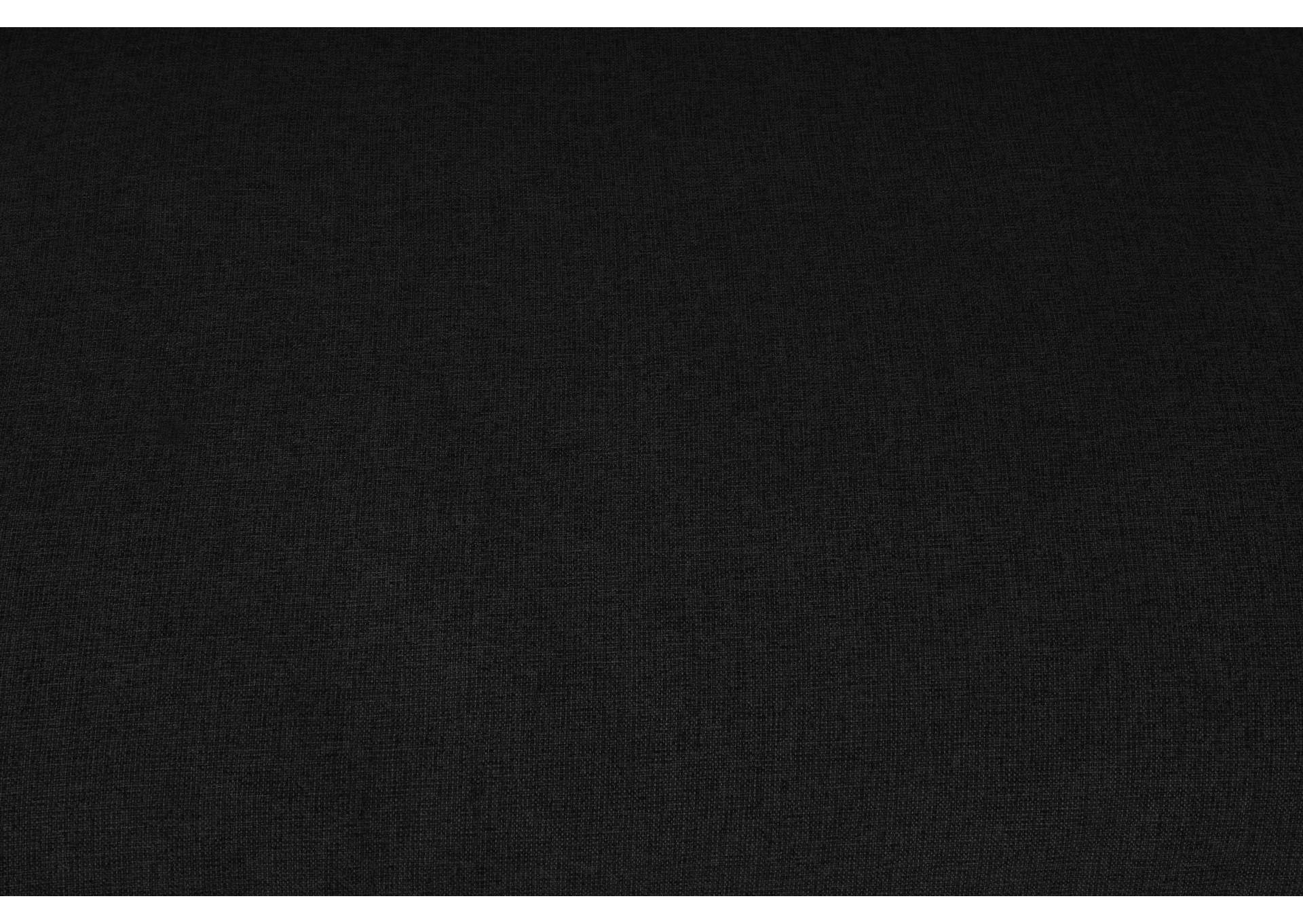 Serene Black Linen Textured Fabric Deluxe Comfort Modular Ottoman