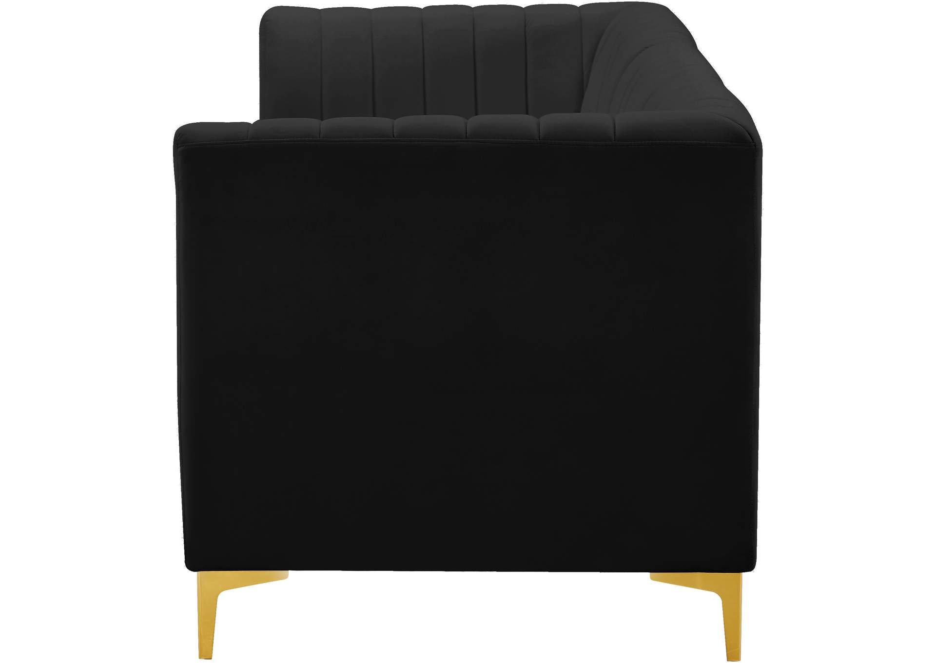 Alina Black Velvet Modular Sofa