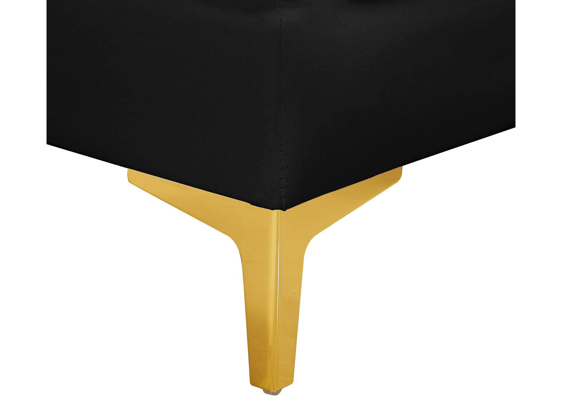 Alina Black Velvet Modular Sectional