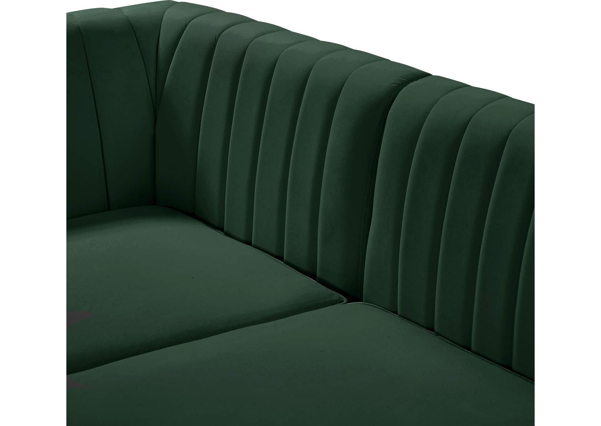 Alina Green Velvet Modular Sectional