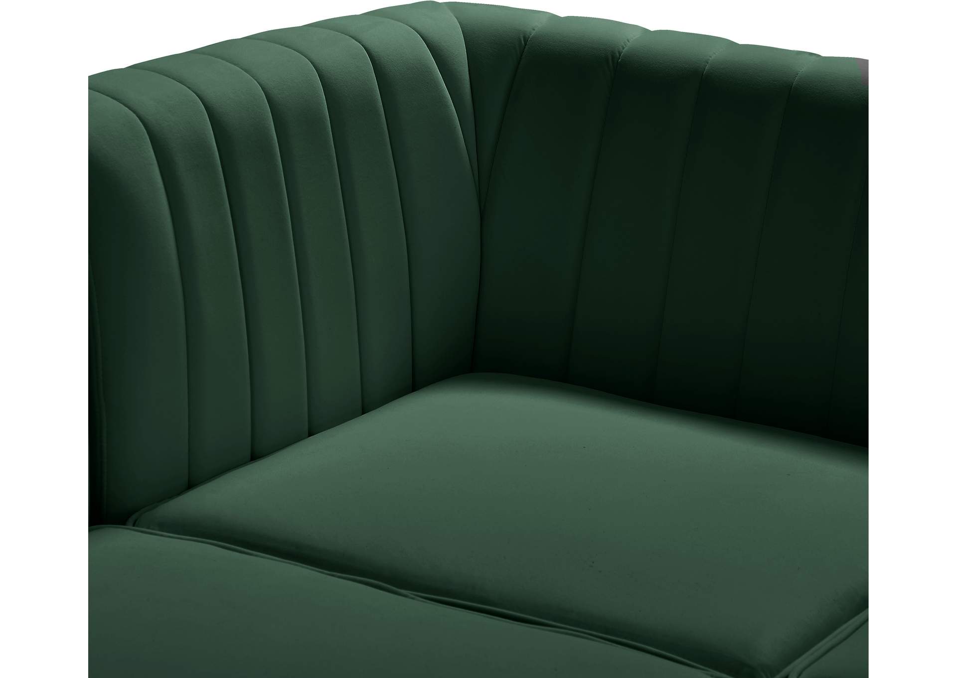 Alina Green Velvet Modular Sectional