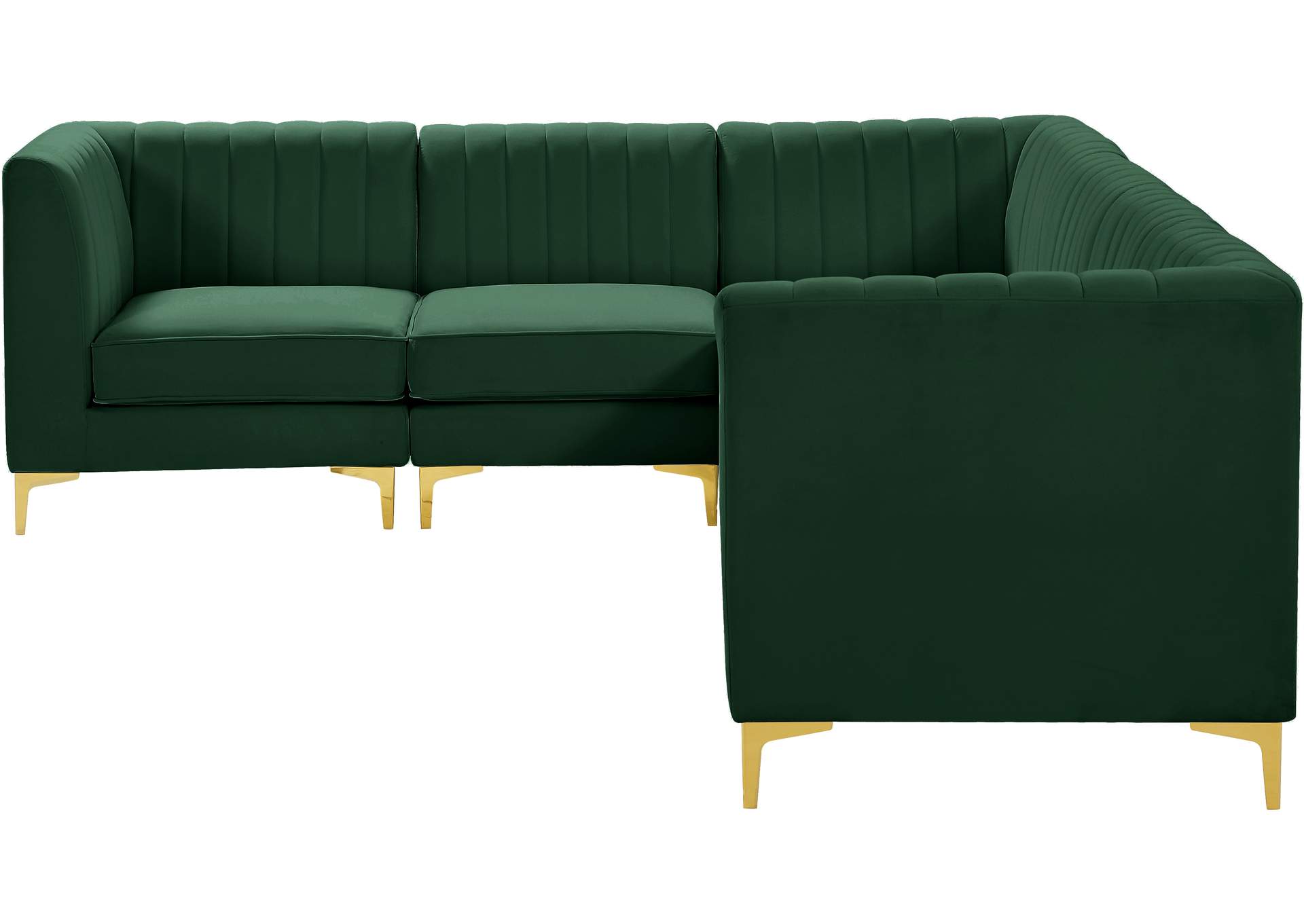 Alina Green Velvet Modular Sectional