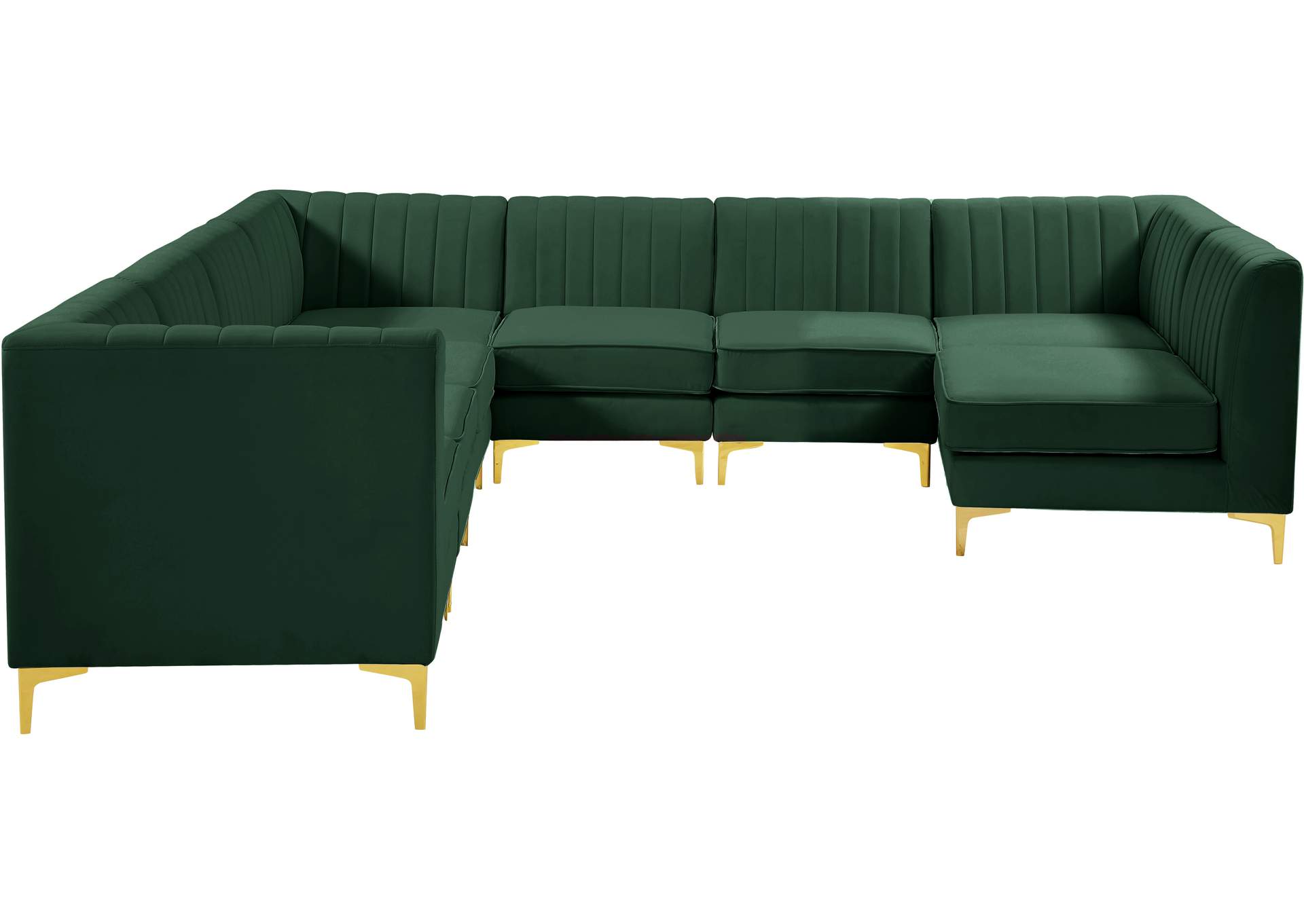 Alina Green Velvet Modular Sectional