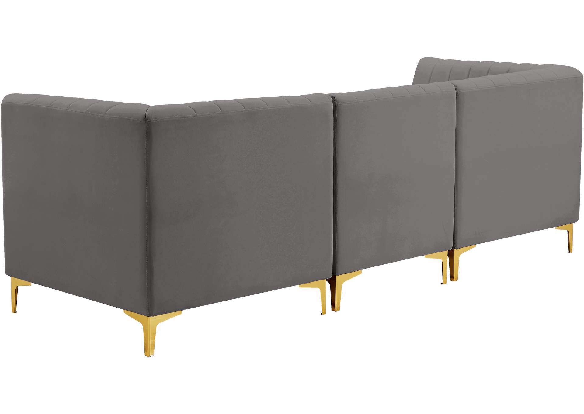 Alina Grey Velvet Modular Sofa