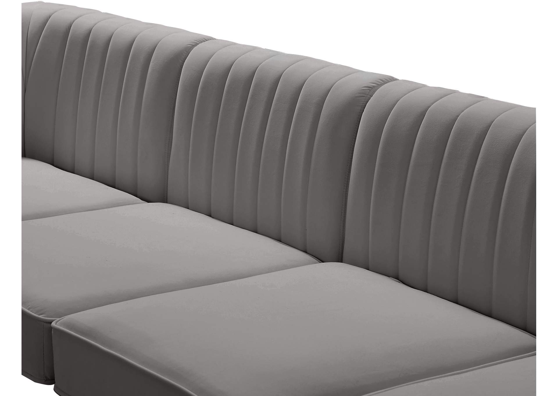 Alina Grey Velvet Modular Sectional