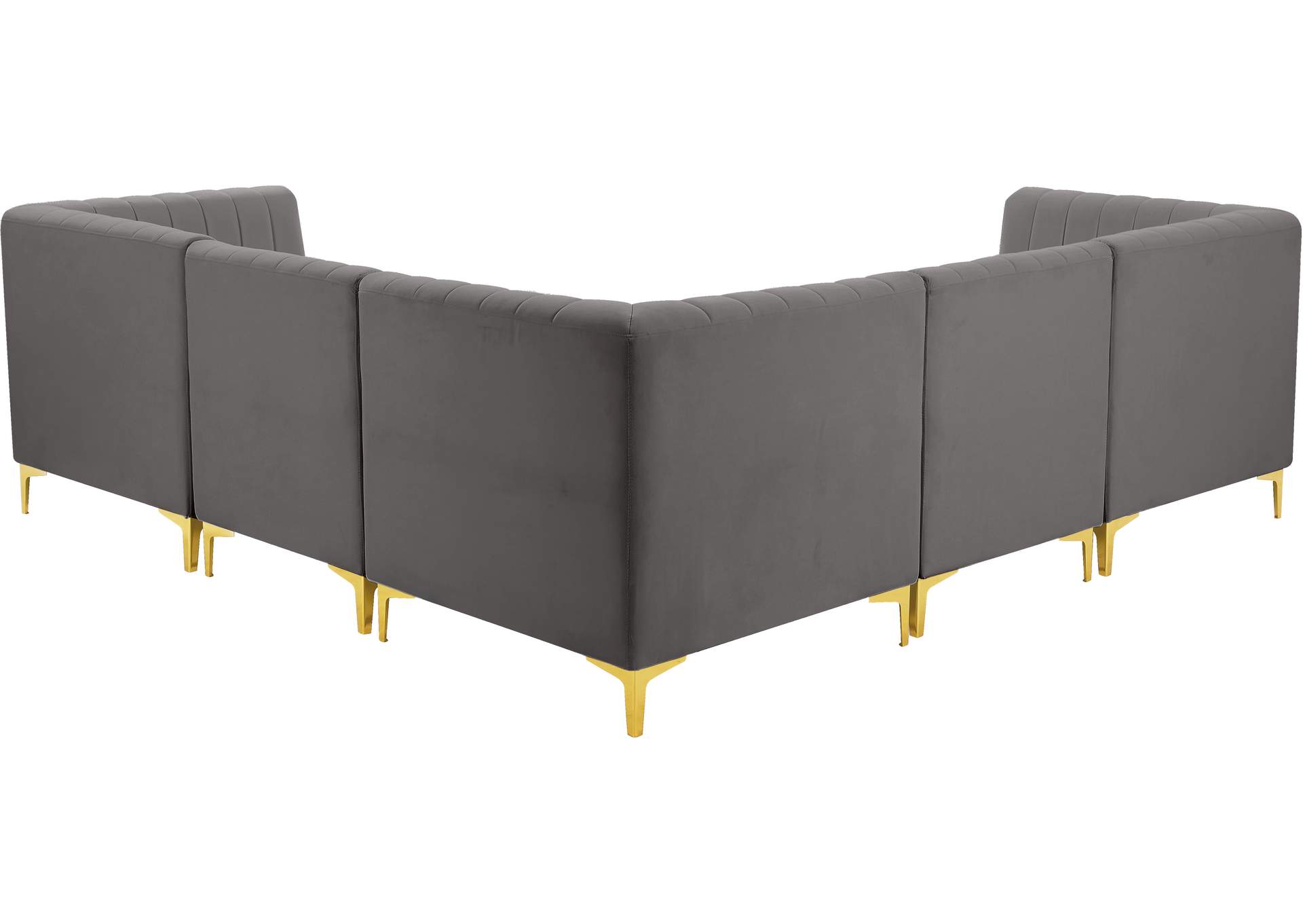 Alina Grey Velvet Modular Sectional
