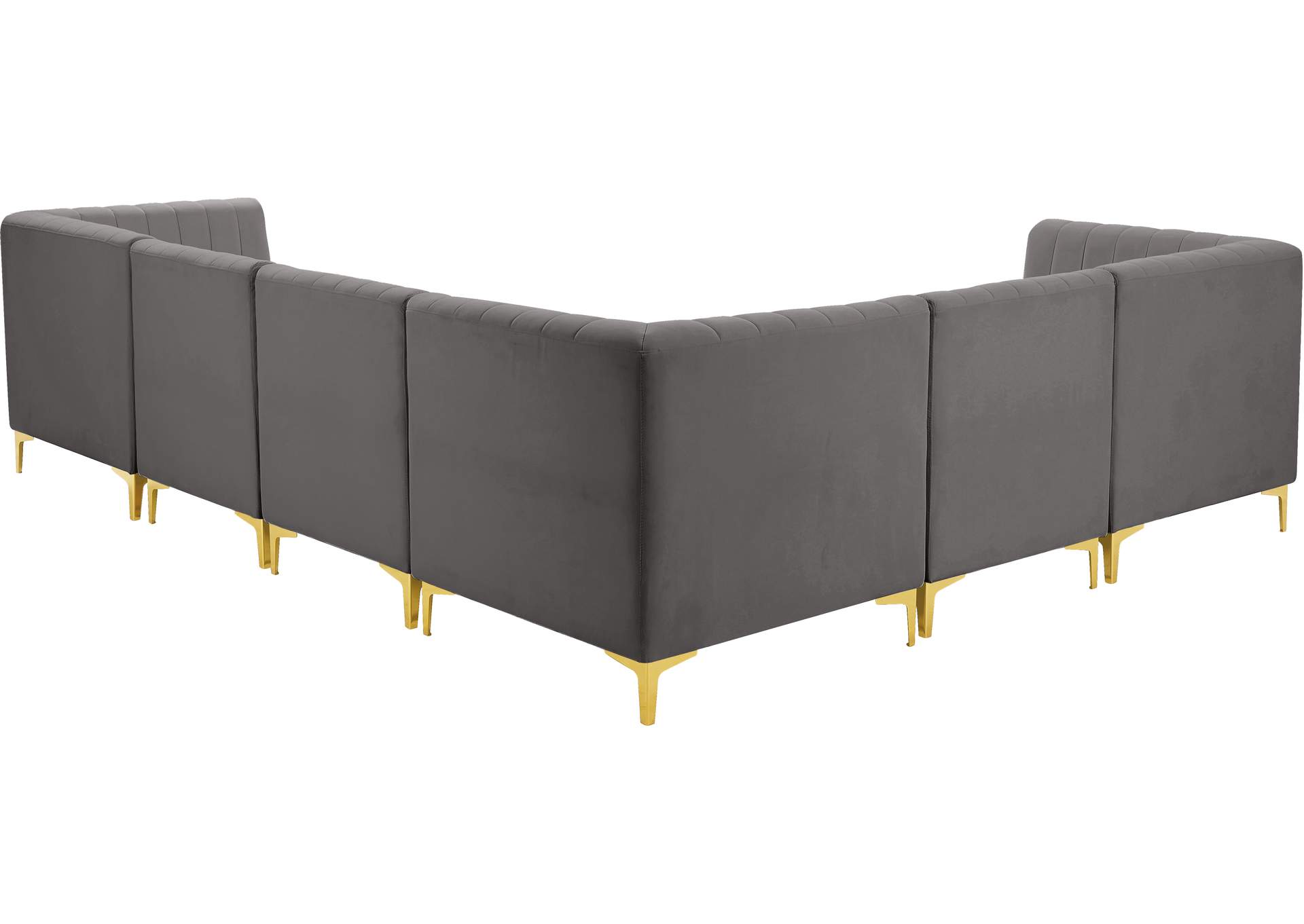 Alina Grey Velvet Modular Sectional
