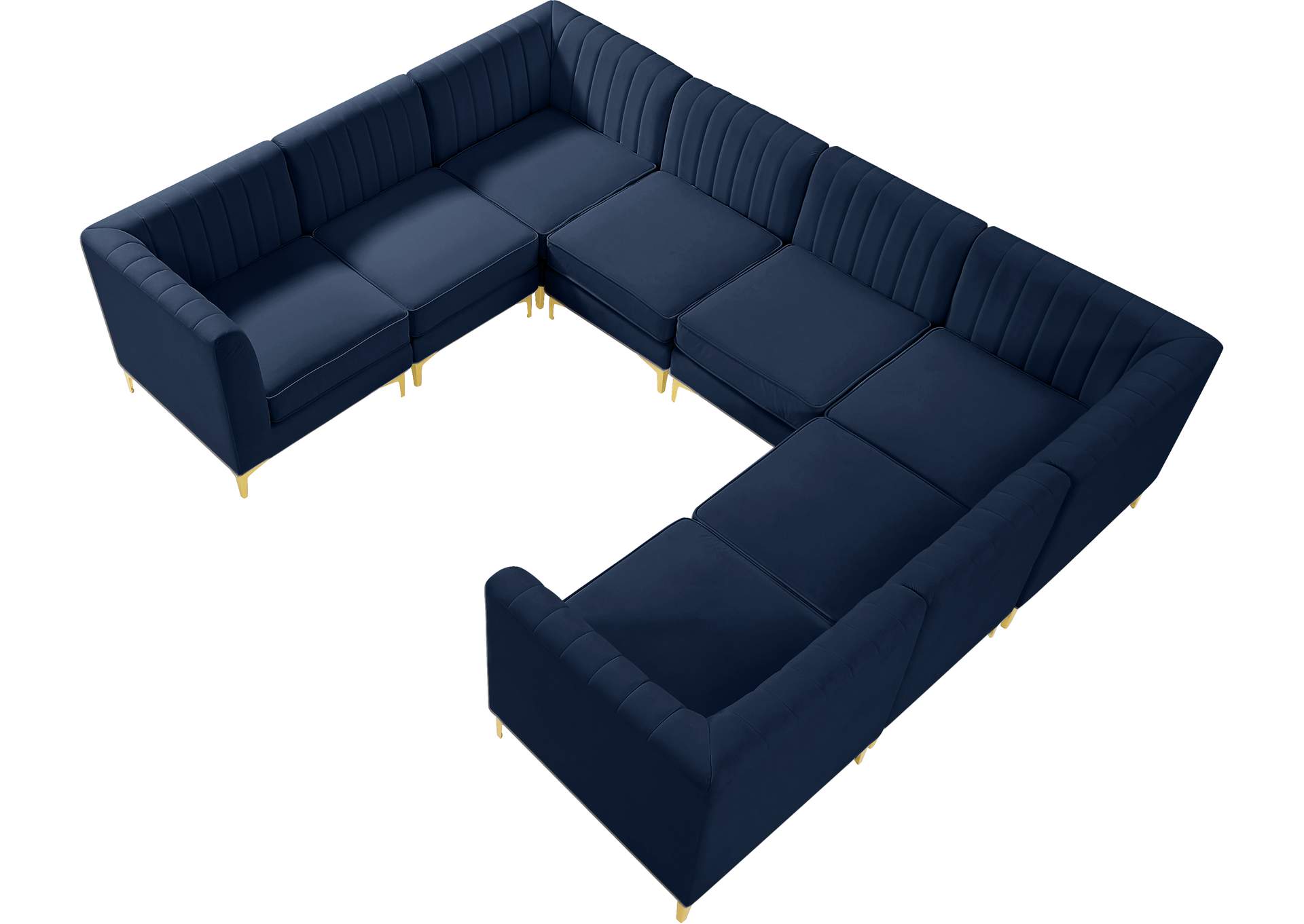 Alina Navy Velvet Modular Sectional