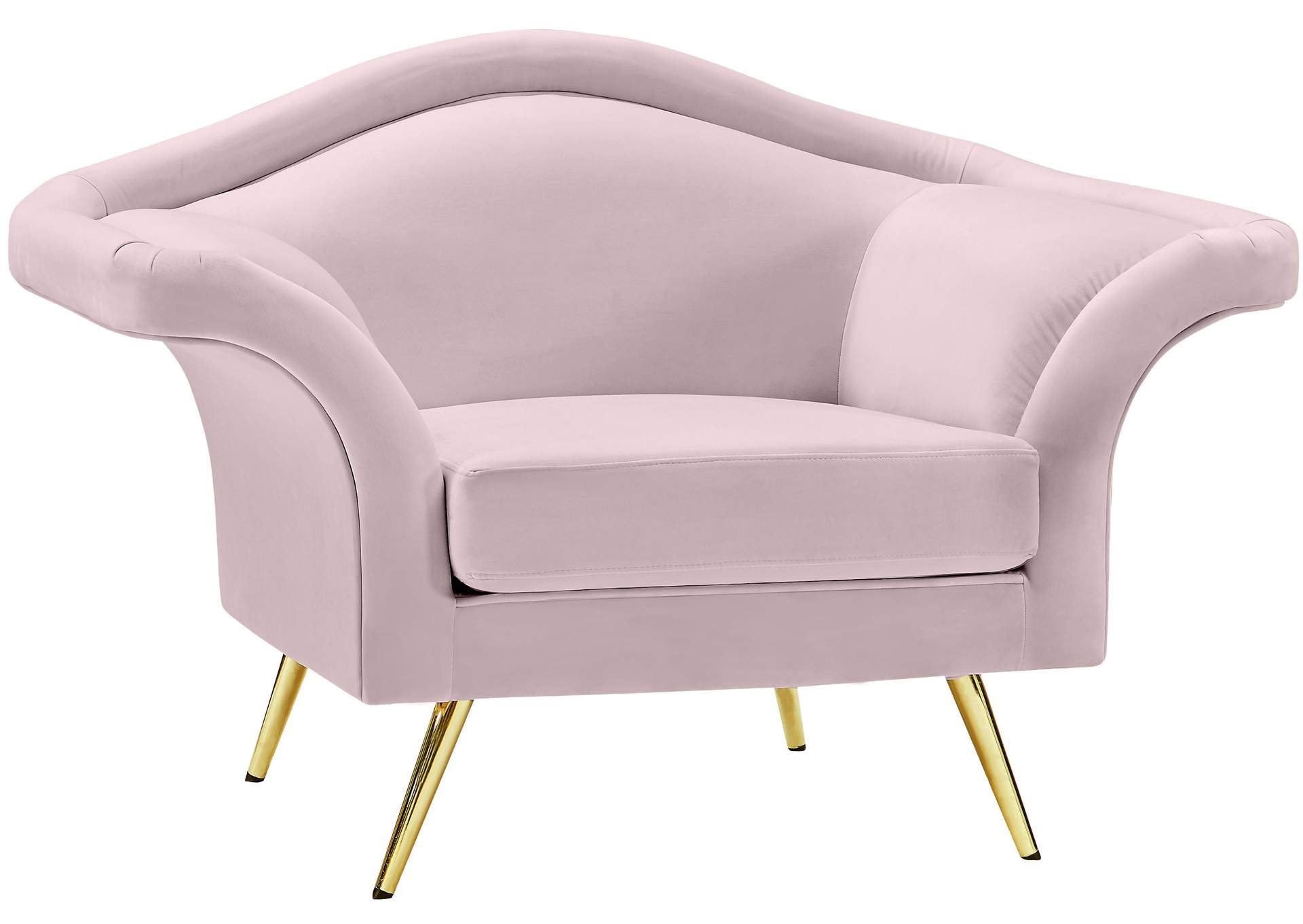 Lips Pink Velvet Chair