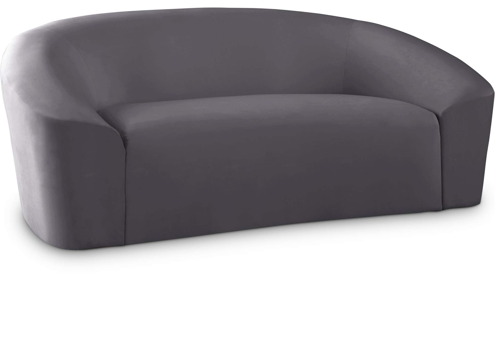 Riley Grey Velvet Loveseat