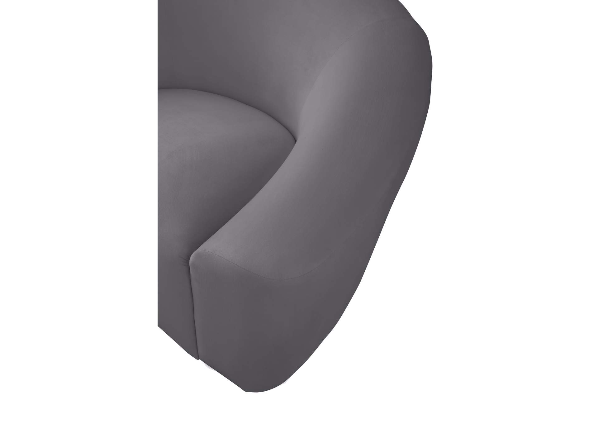 Riley Grey Velvet Loveseat