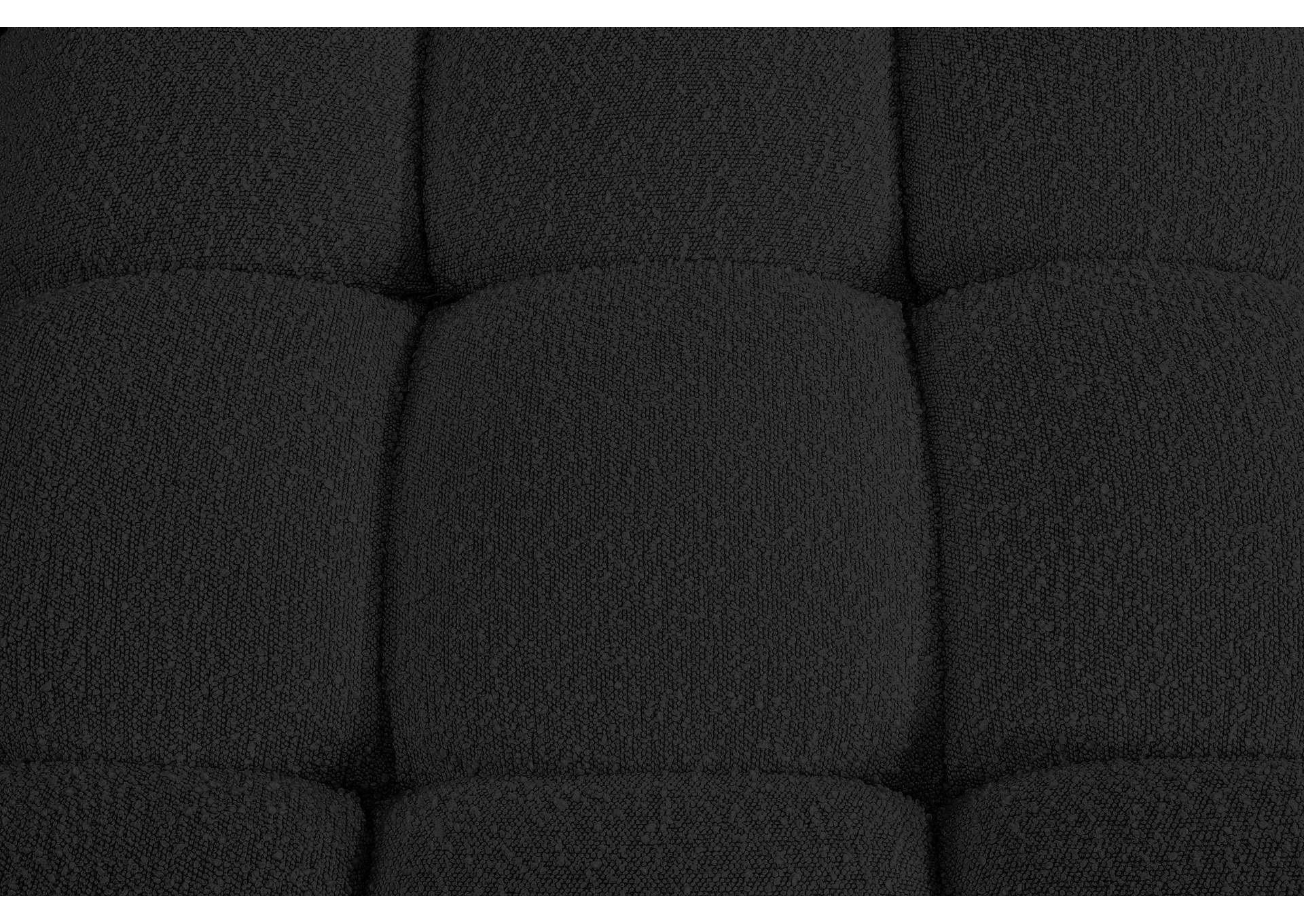 Ames Black Boucle Fabric Modular Sectional