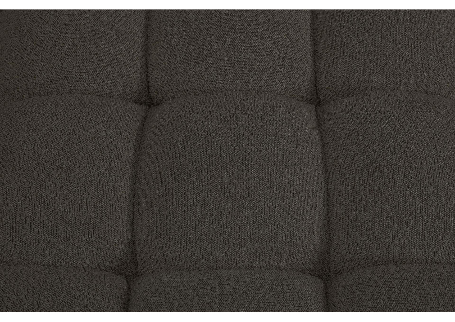 Ames Brown Boucle Fabric Modular Sectional