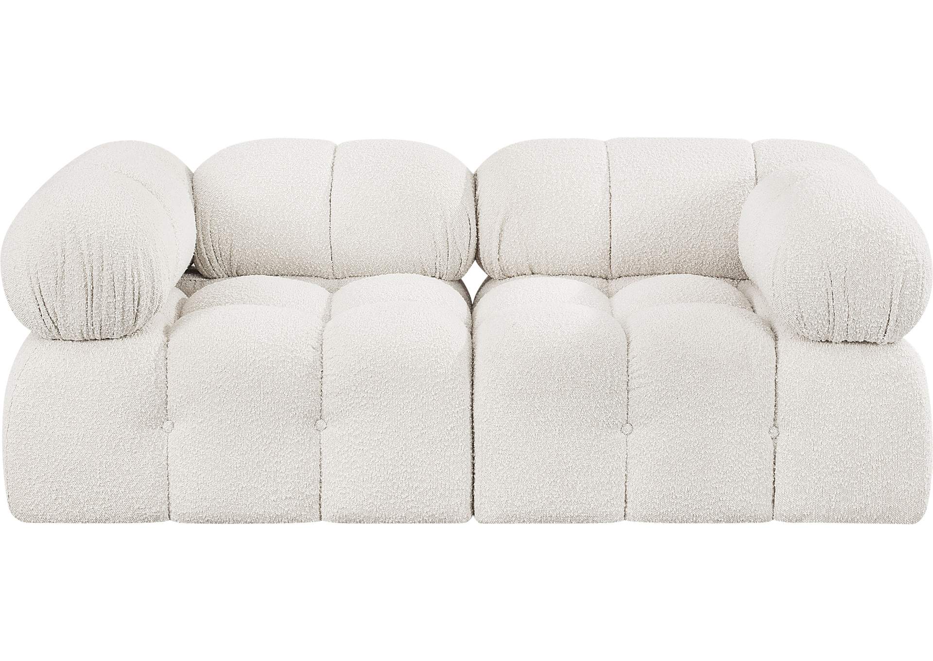 Ames Cream Boucle Fabric Modular Sofa
