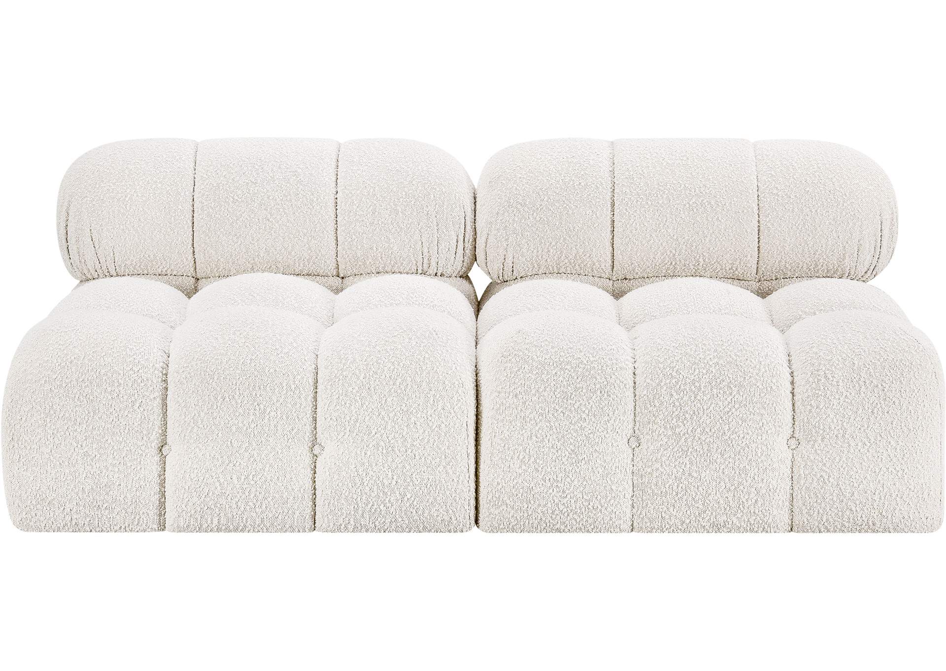 Ames Cream Boucle Fabric Modular Sofa