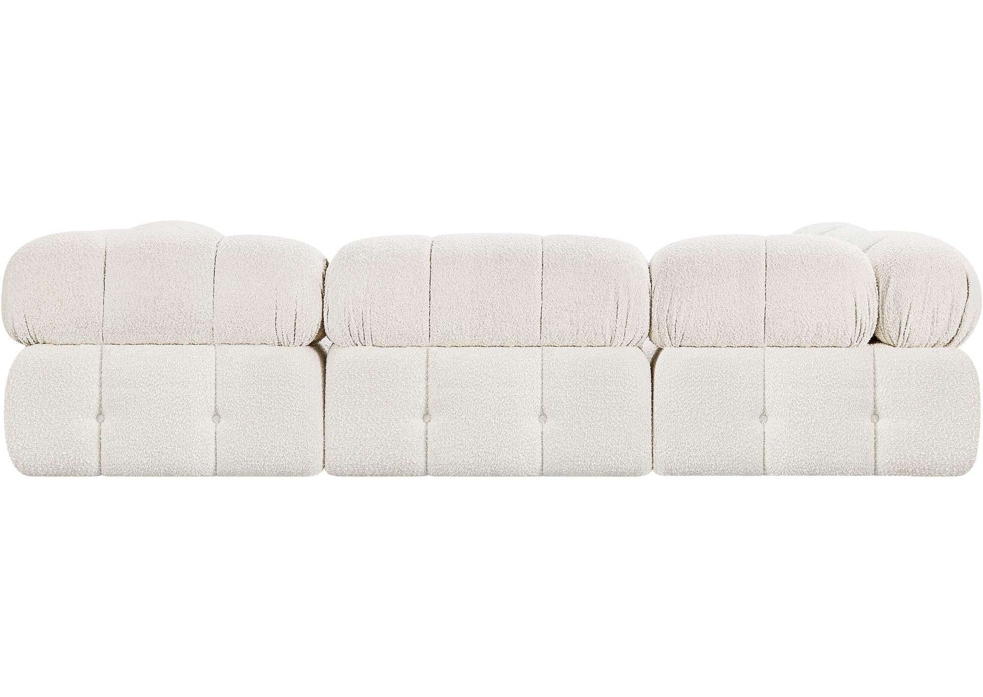 Ames Cream Boucle Fabric Modular Sectional