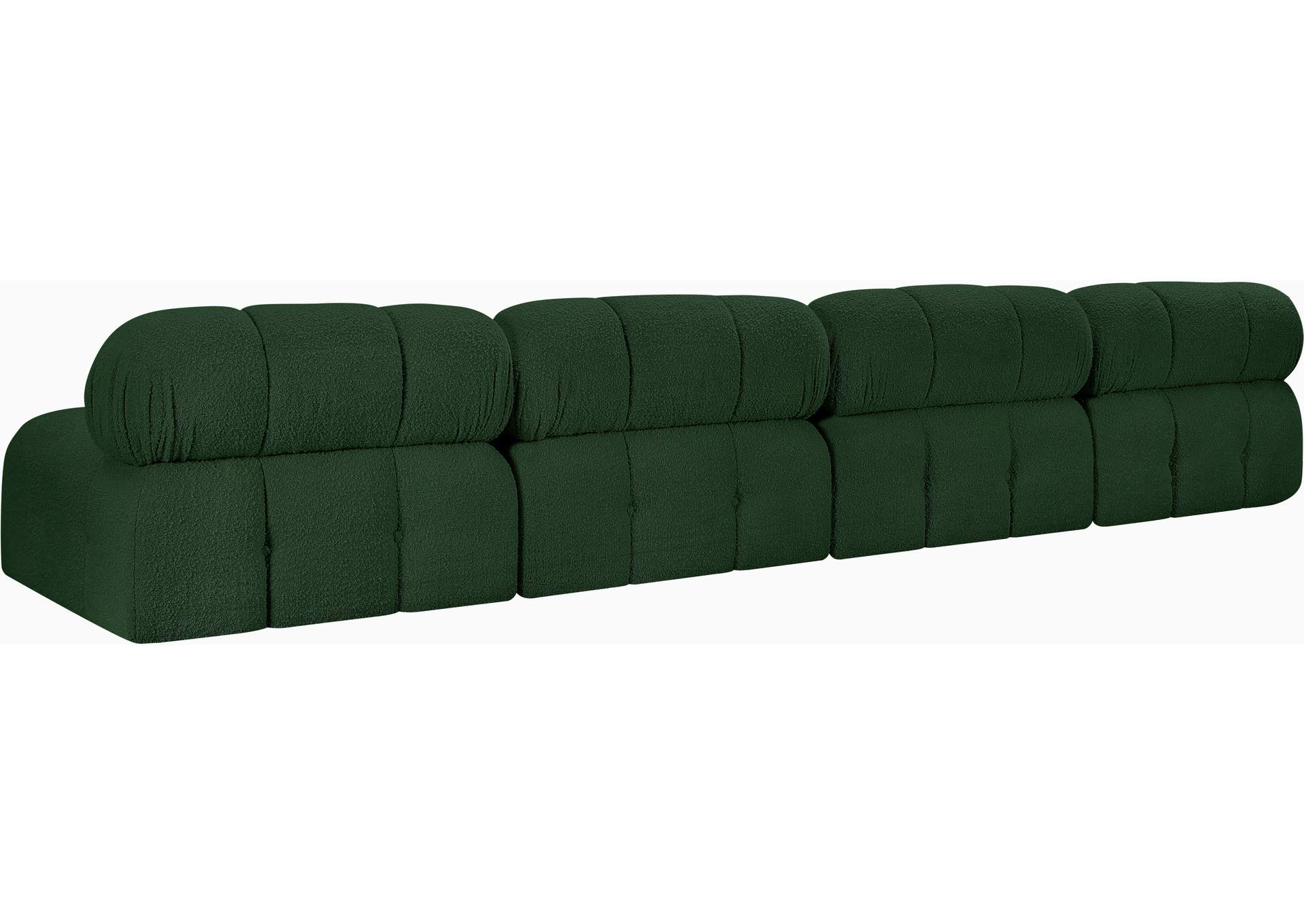 Ames Green Boucle Fabric Modular Sofa