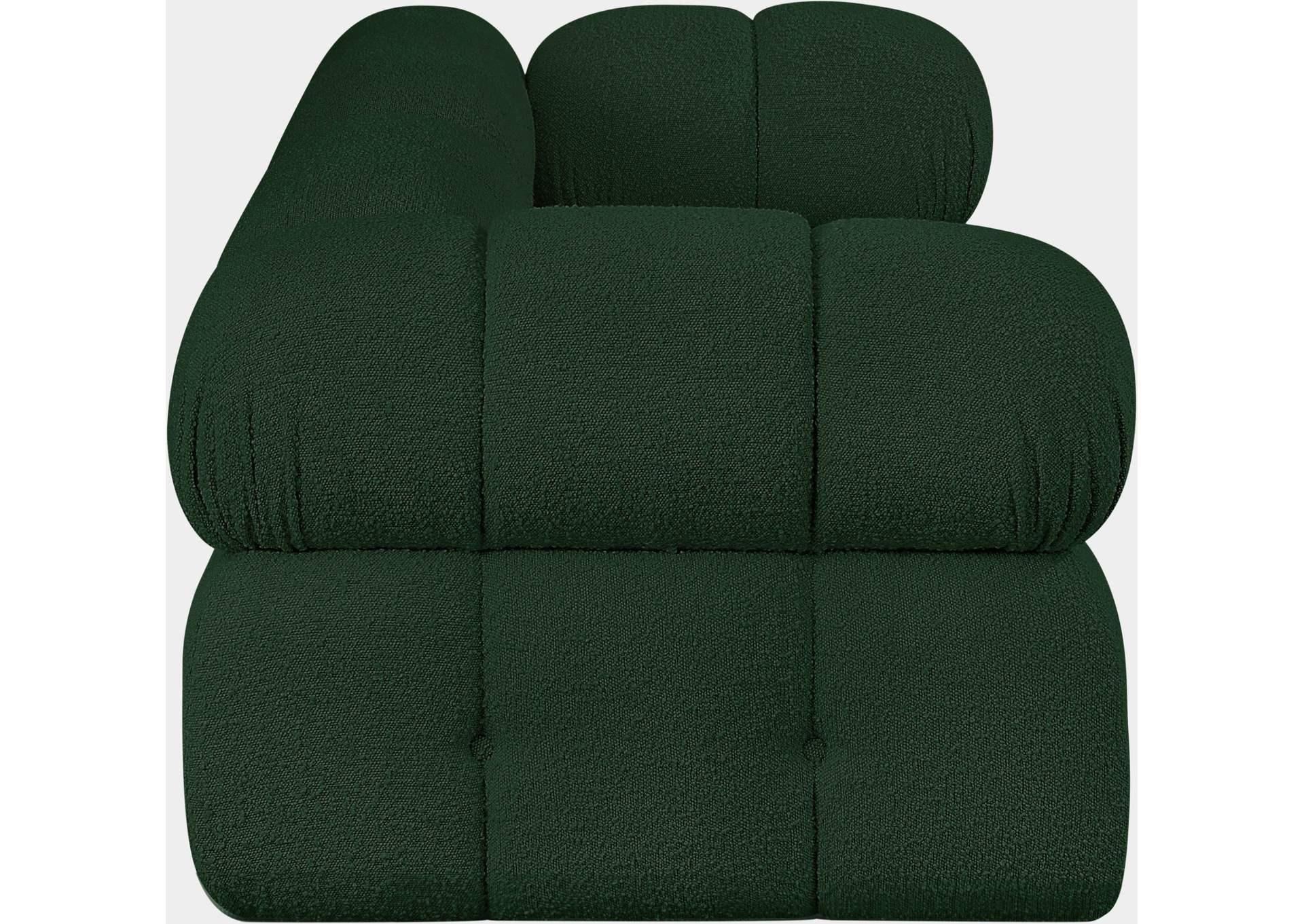 Ames Green Boucle Fabric Modular Sofa