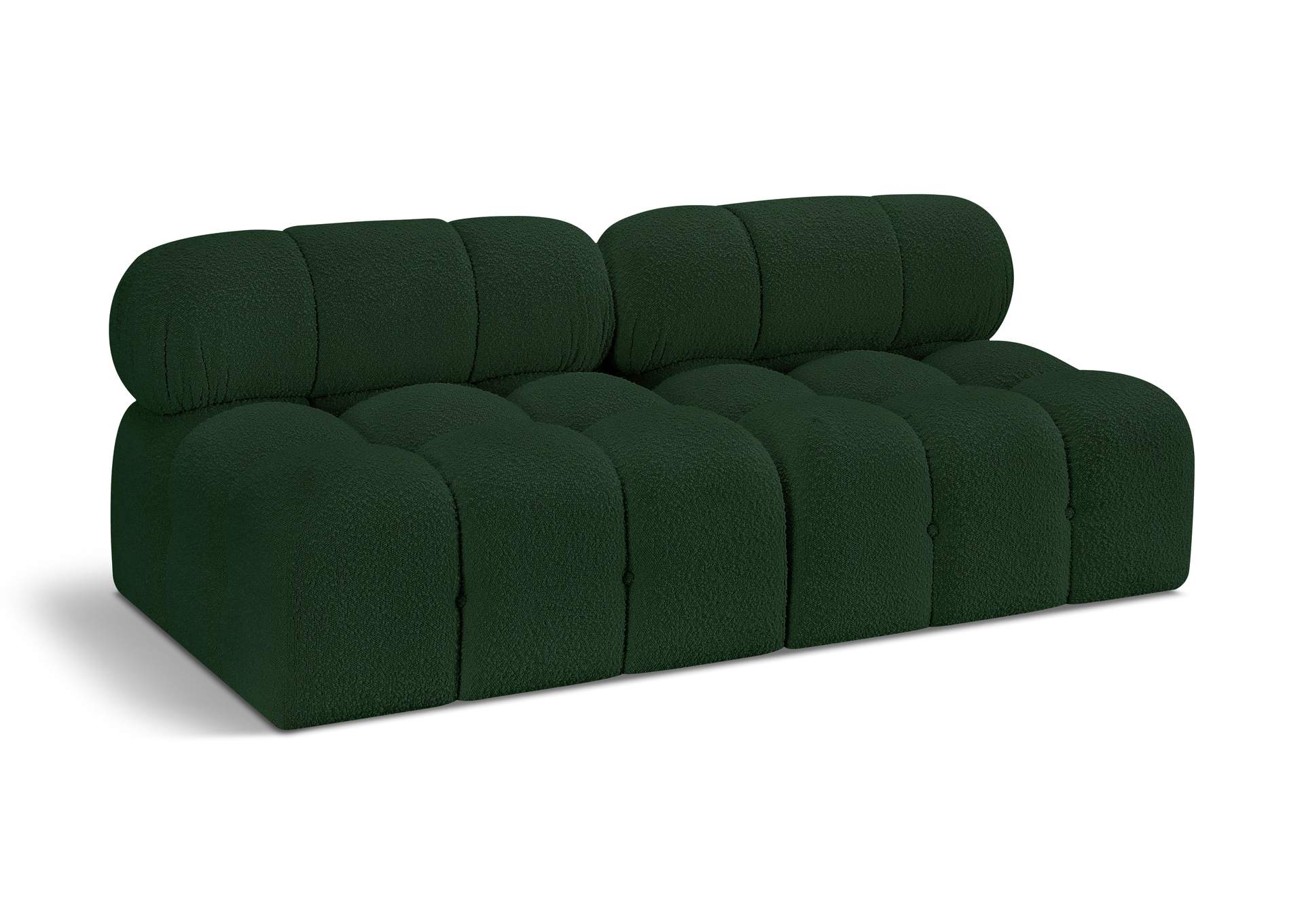 Ames Green Boucle Fabric Modular Sofa