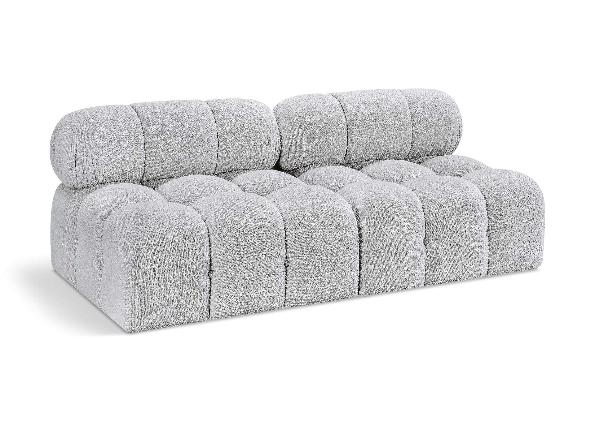 Ames Grey Boucle Fabric Modular Sofa