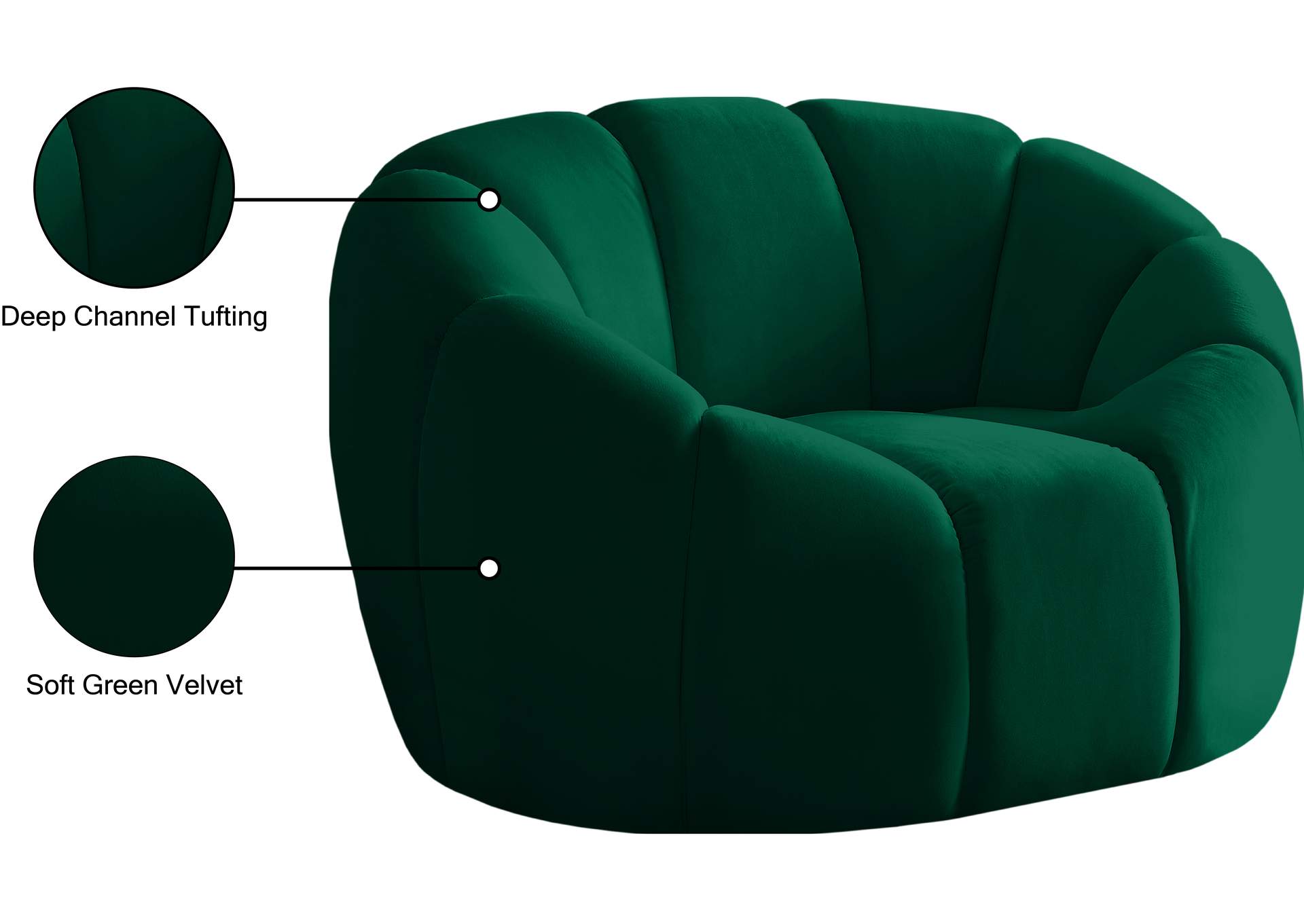 Elijah Green Velvet Chair
