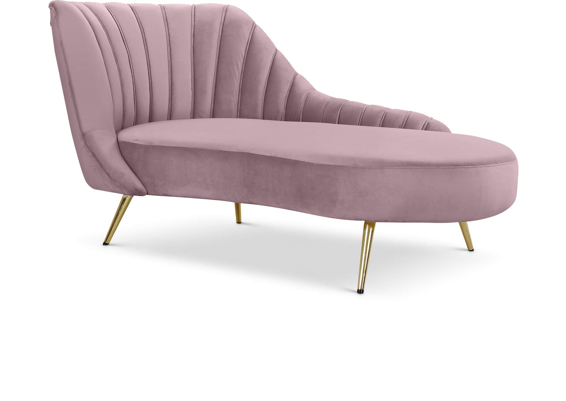 Margo Pink Velvet Chaise