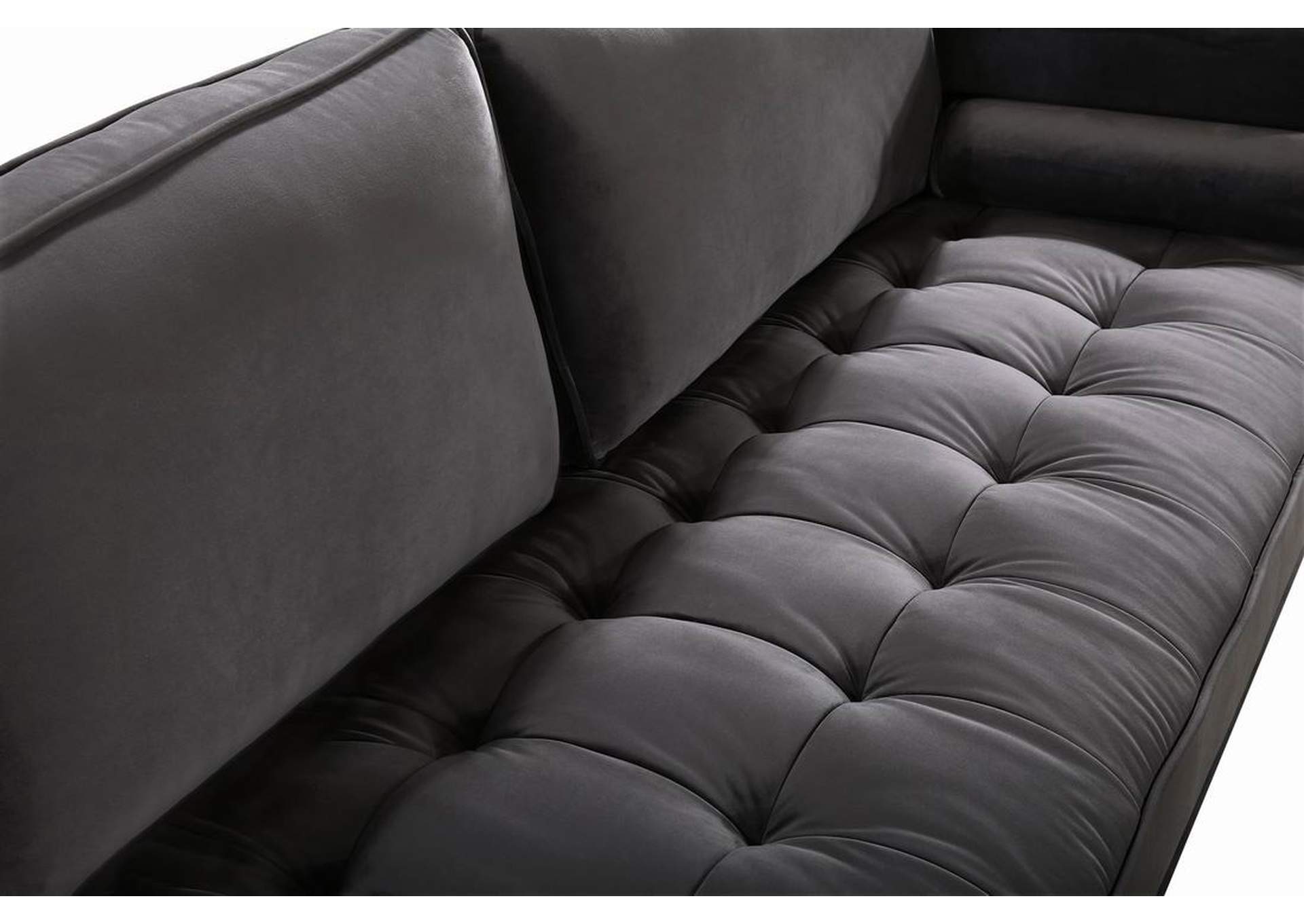 Emily Grey Velvet Chair