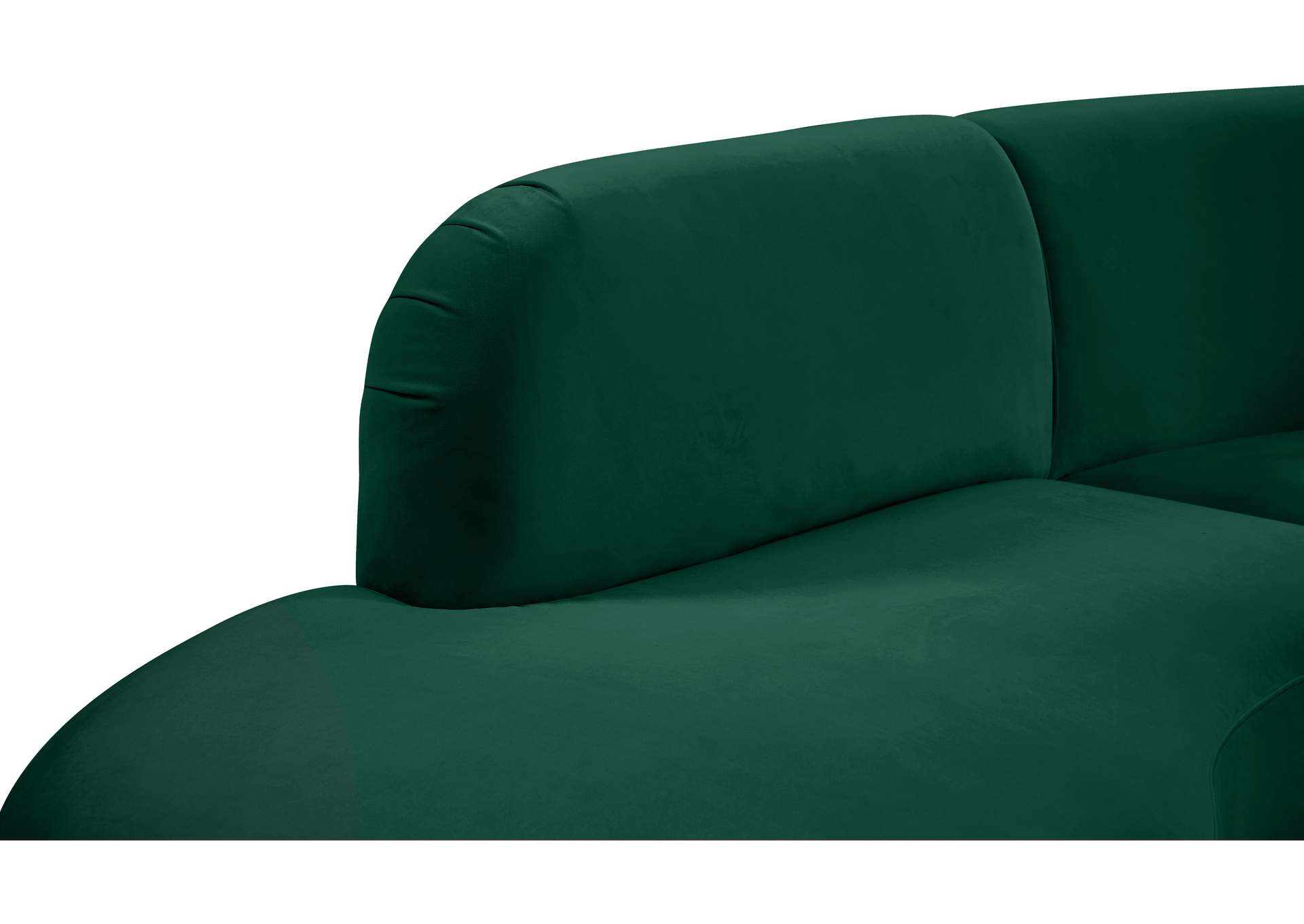 Rosa Green Velvet 3 Piece Sectional (3 Boxes)