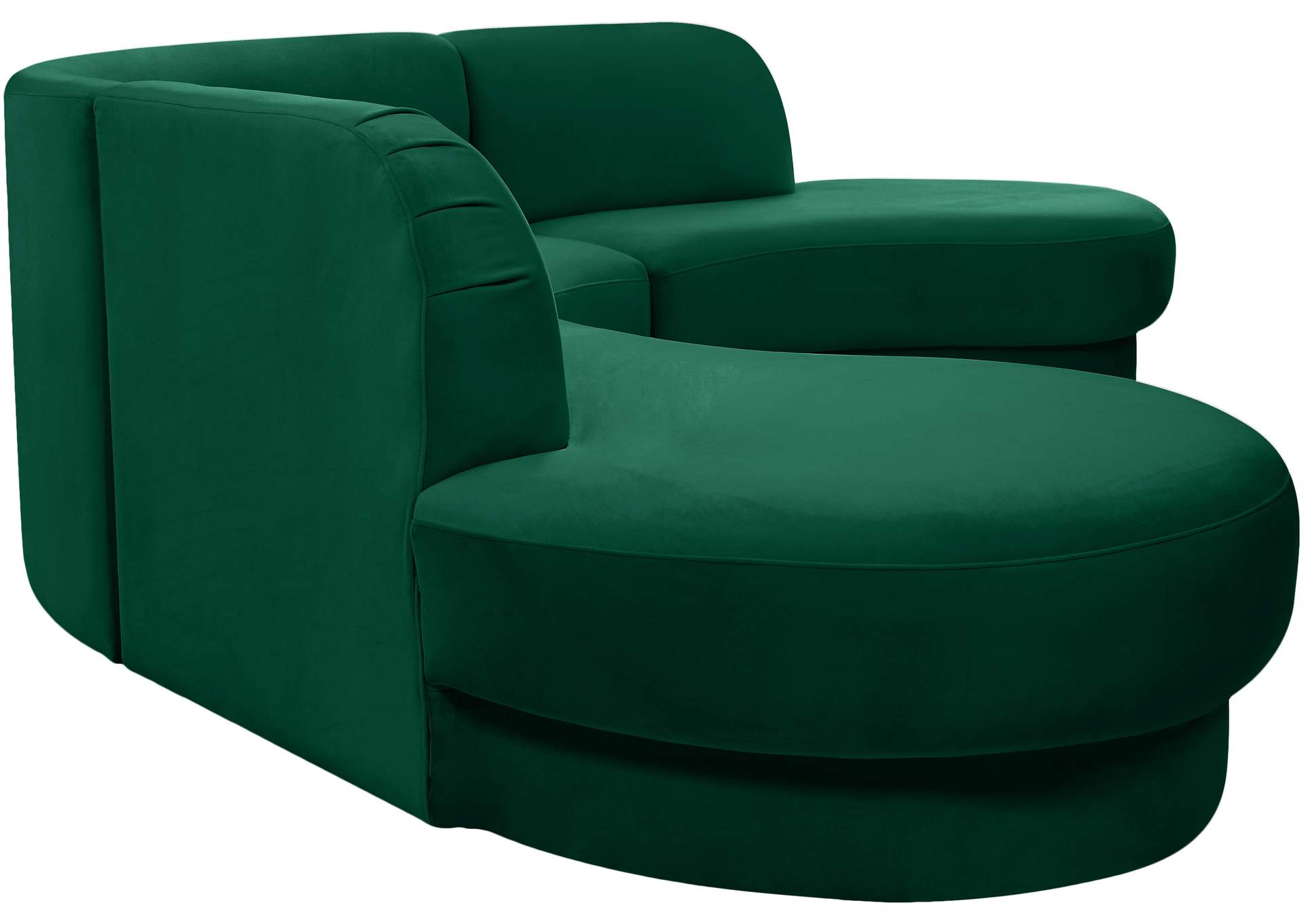 Rosa Green Velvet 3 Piece Sectional (3 Boxes)