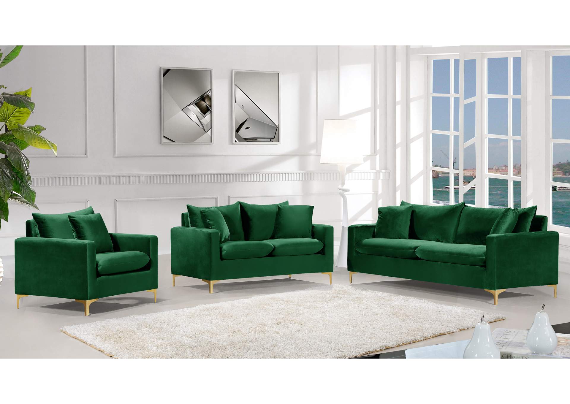 Naomi Green Velvet Chair