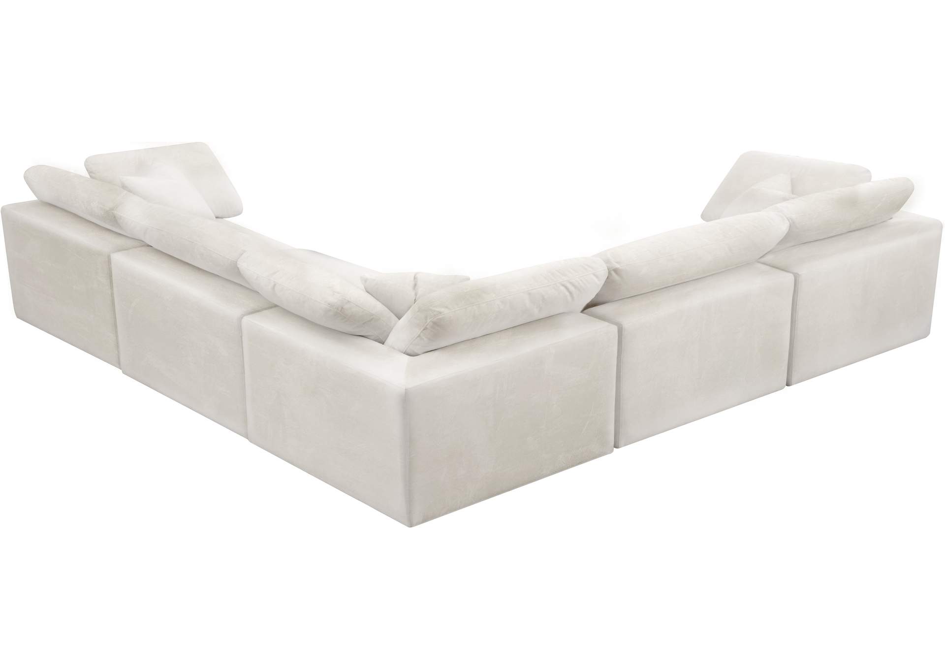 Cozy Cream Velvet Comfort Modular Sectional