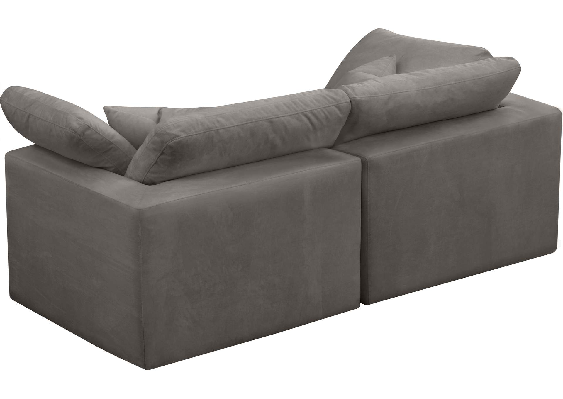Cozy Grey Velvet Comfort Modular Sofa