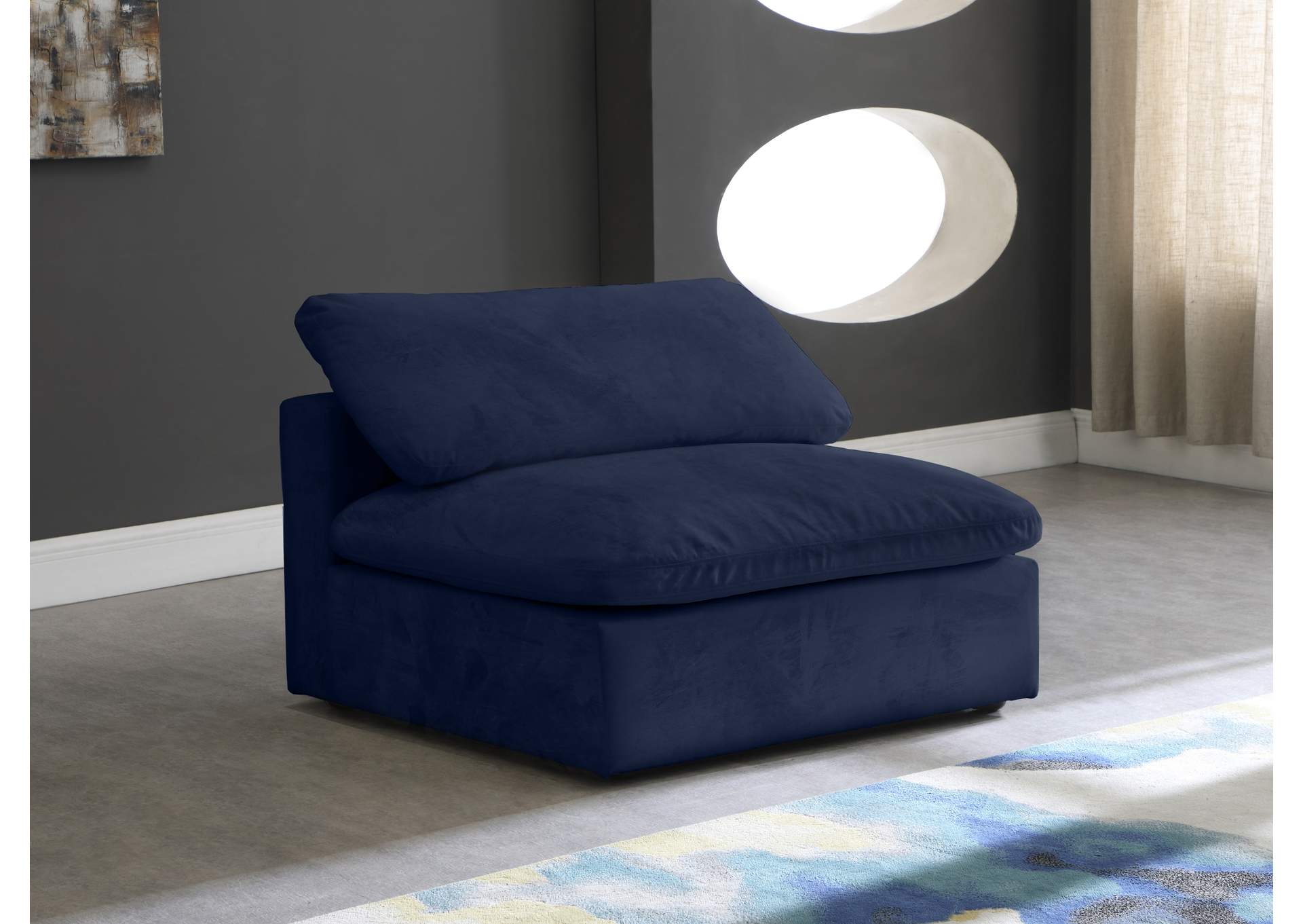 Cozy Navy Velvet Chair