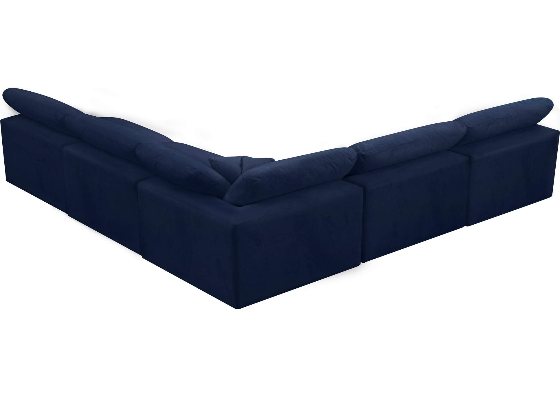 Cozy Navy Velvet Comfort Modular Sectional