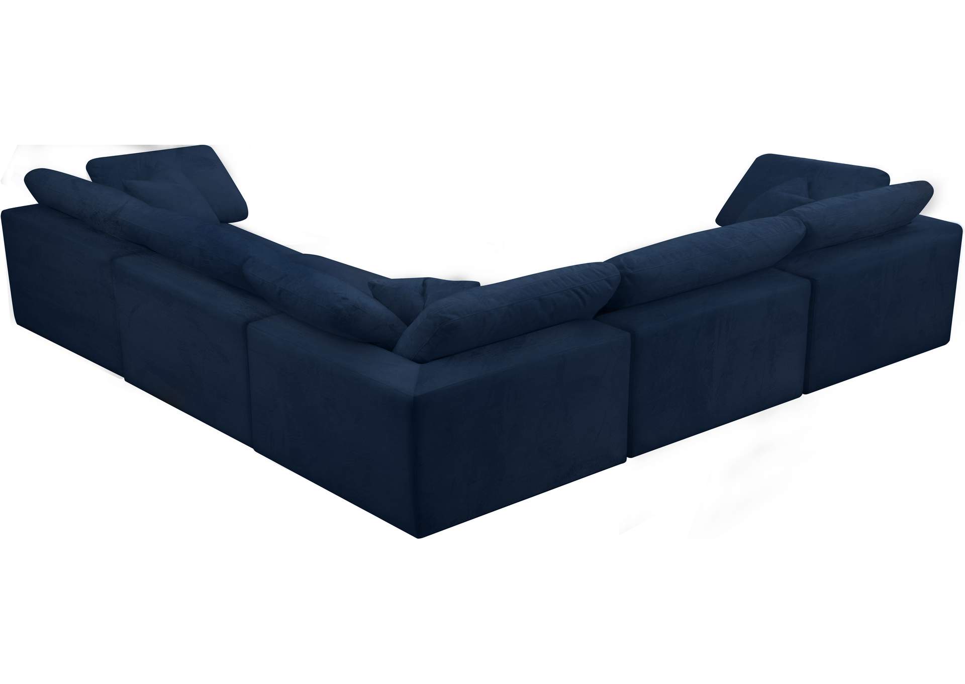 Cozy Navy Velvet Comfort Modular Sectional