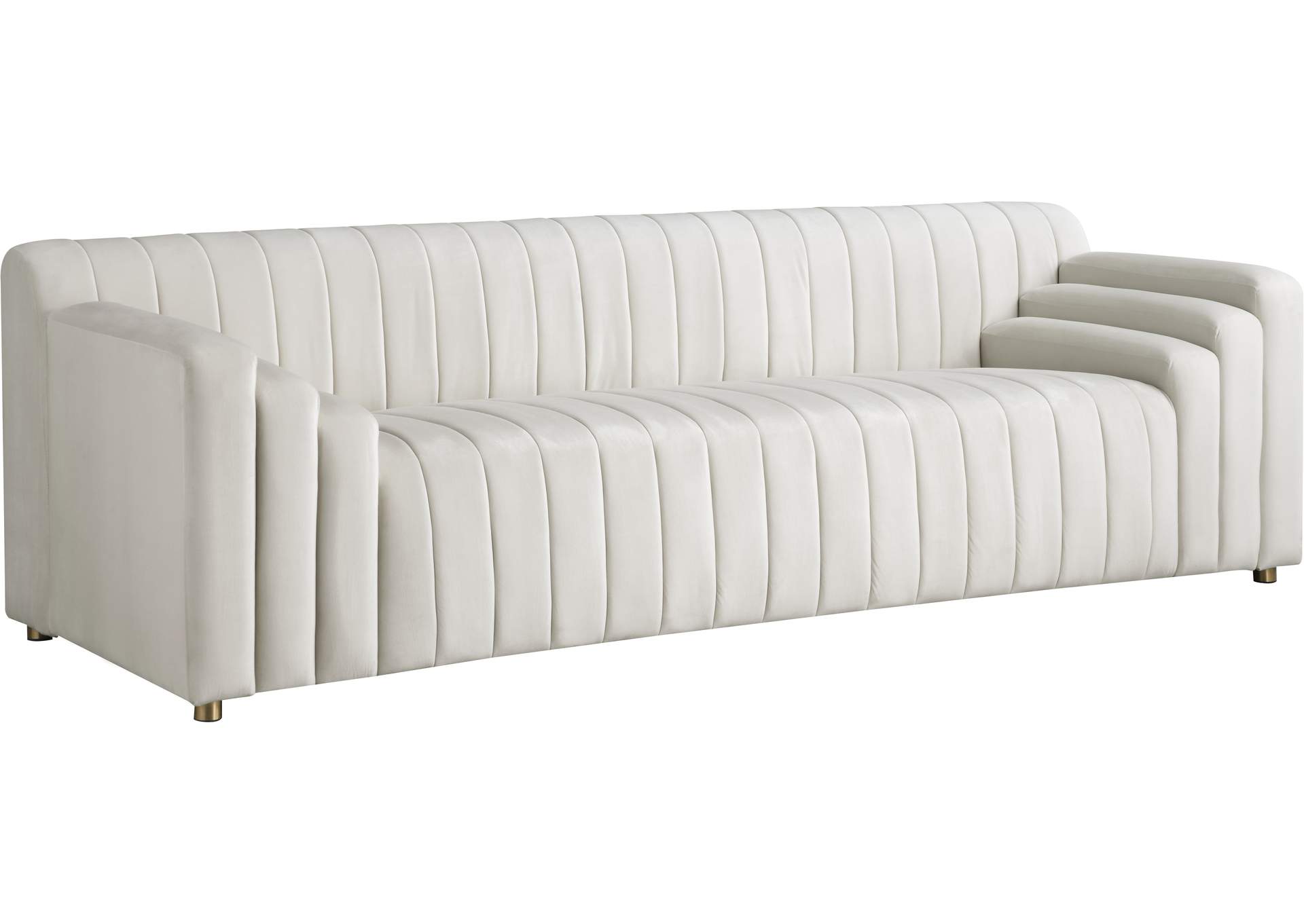 Naya Cream Velvet Sofa