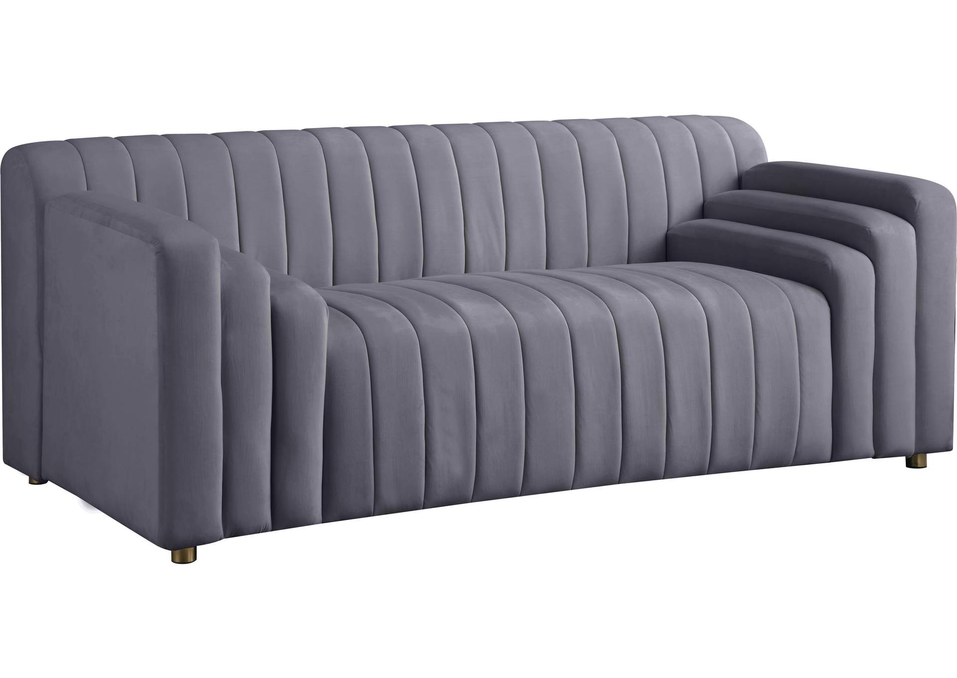 Naya Grey Velvet Loveseat