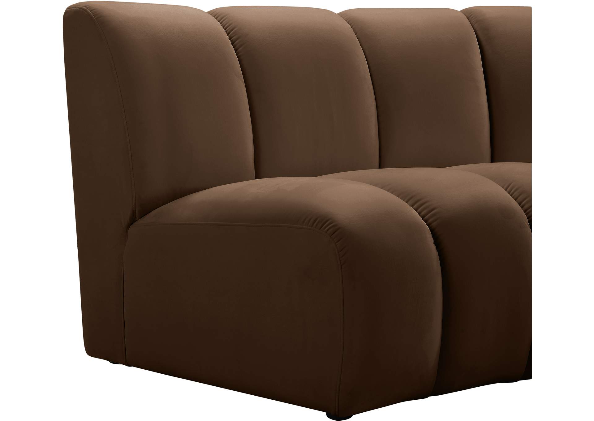 Infinity Brown Velvet 10 Piece Modular Sectional image 8