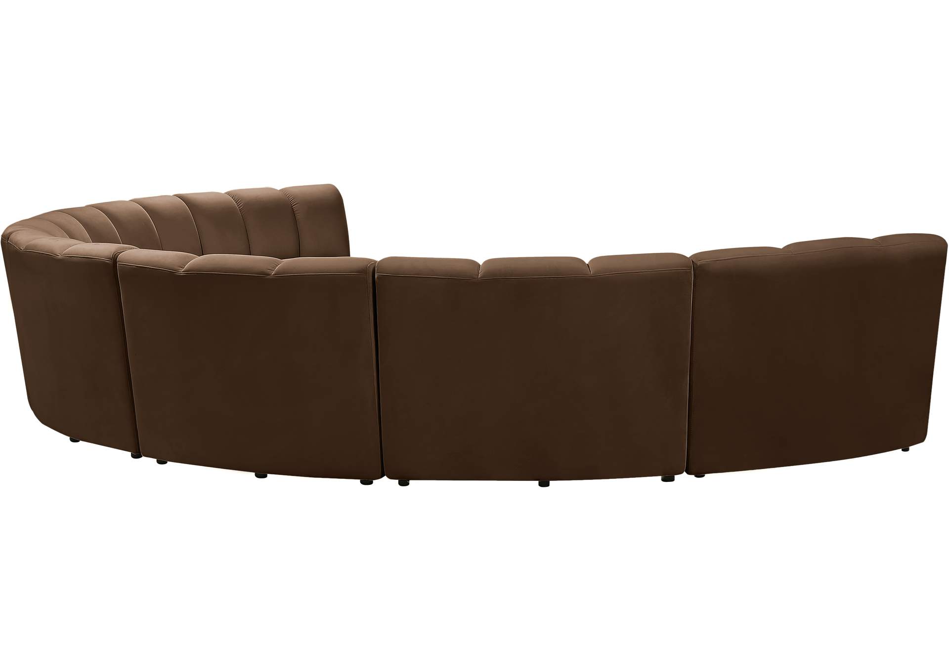 Infinity Brown Velvet 7 Piece Modular Sectional image 5