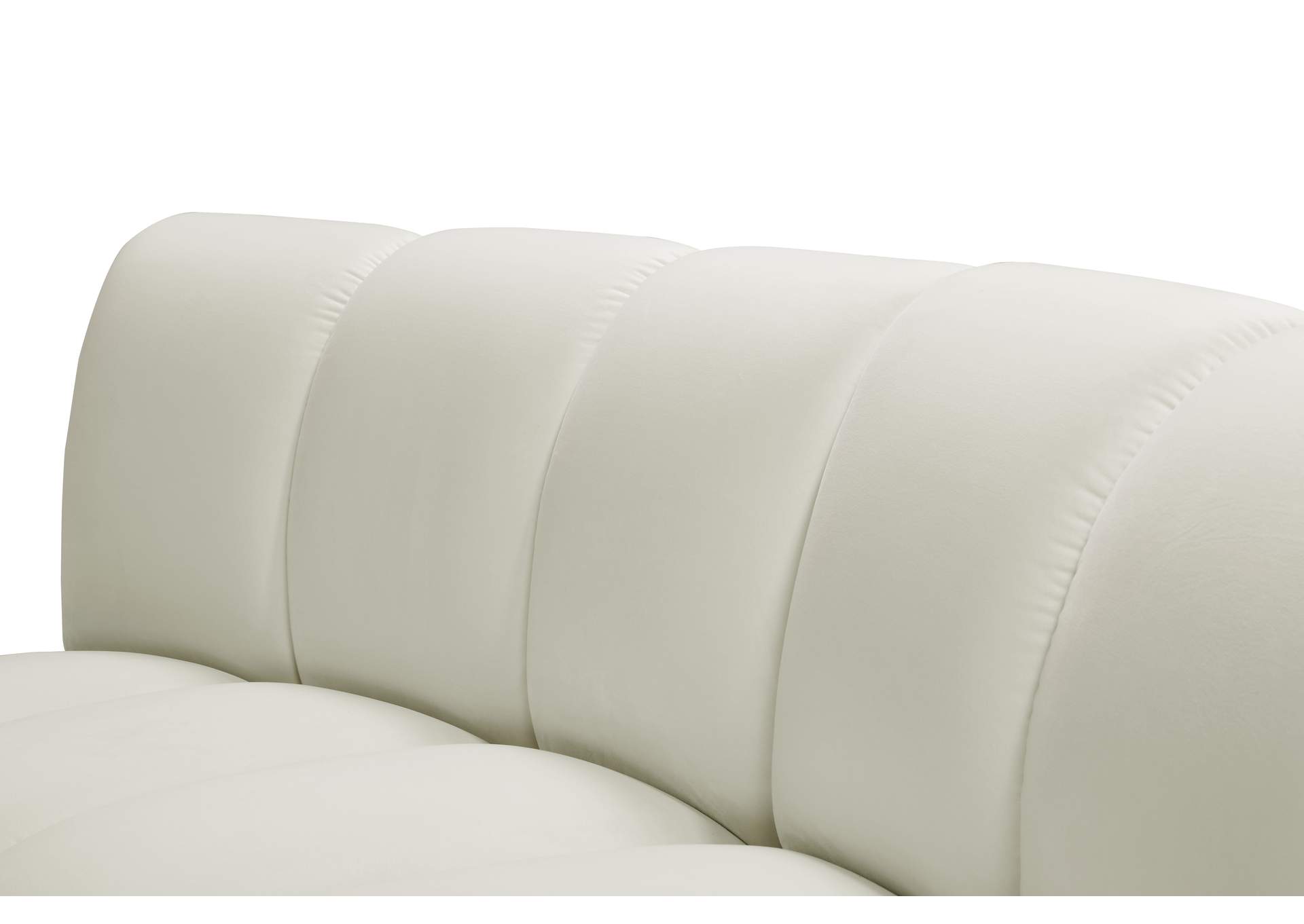 Infinity Cream Velvet 3 Piece Modular Sectional