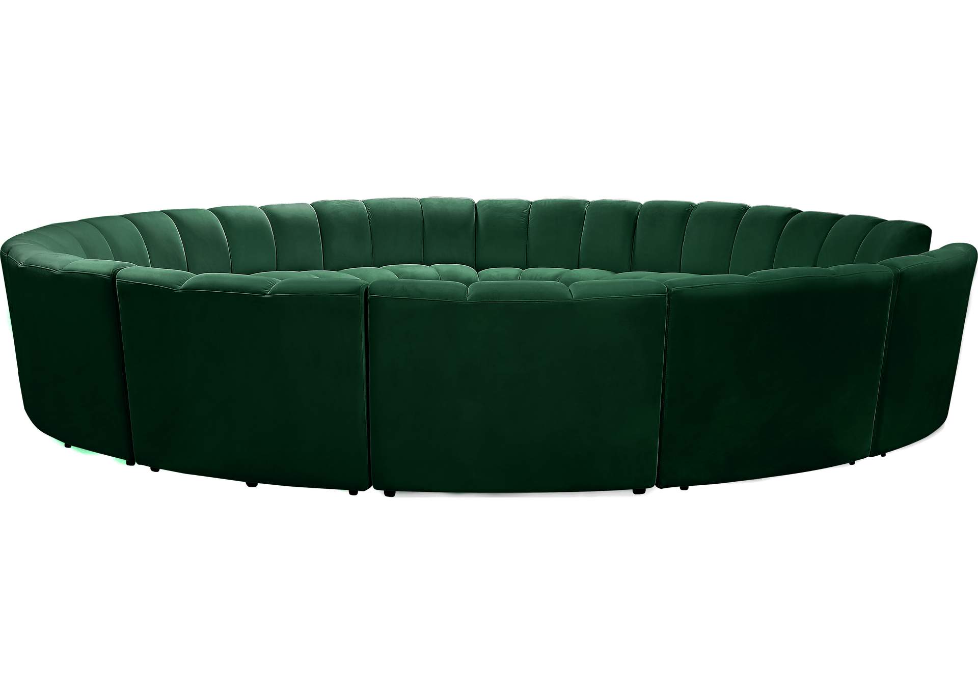 Infinity Green Velvet 12 Piece Modular Sectional