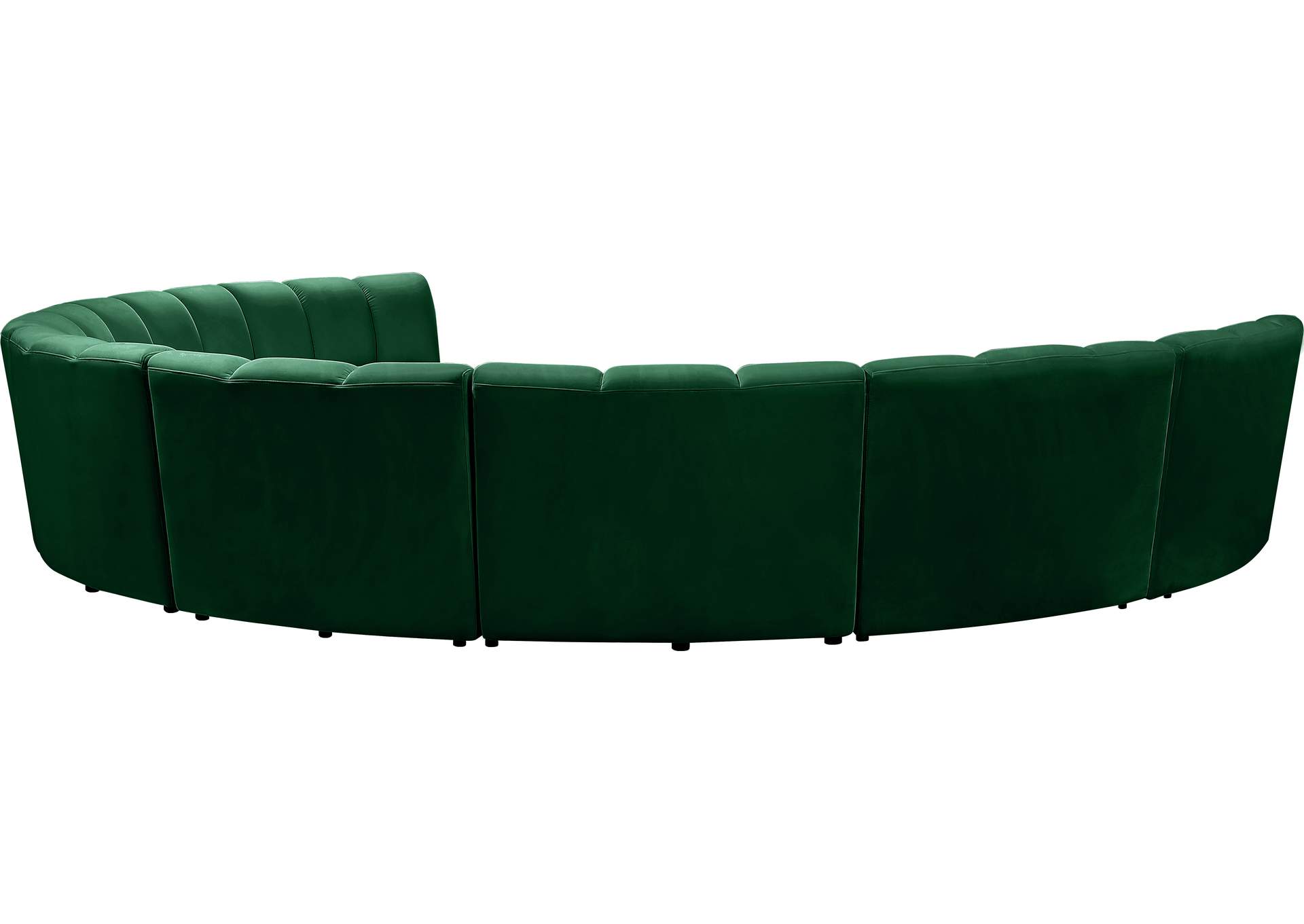 Infinity Green Velvet 8 Piece Modular Sectional