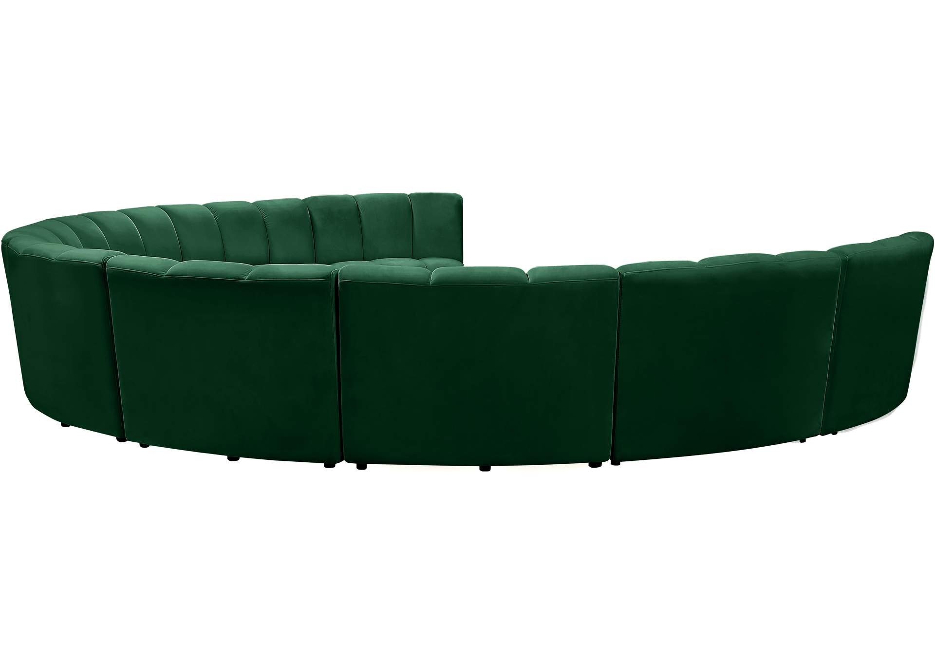 Infinity Green Velvet 9 Piece Modular Sectional